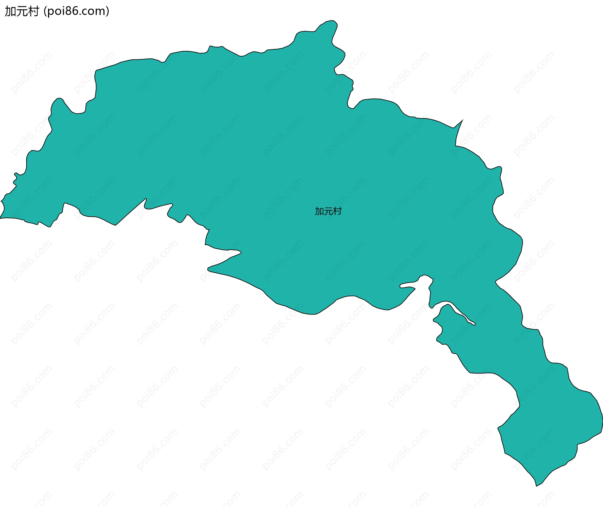加元村边界地图
