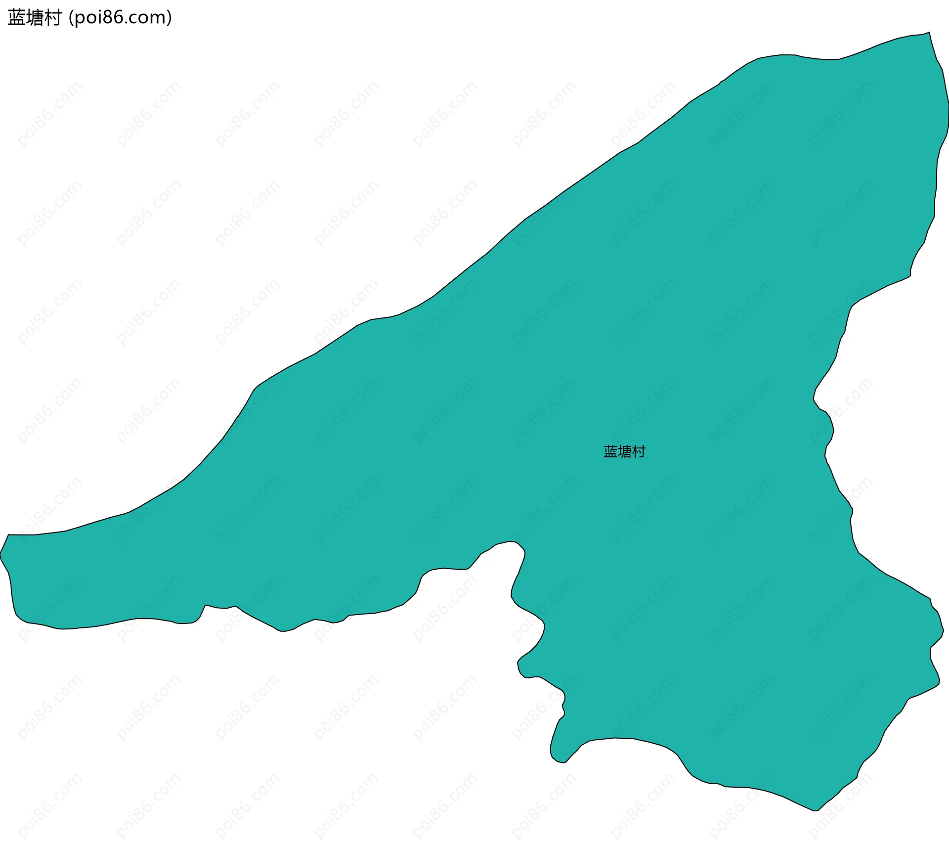 蓝塘村边界地图