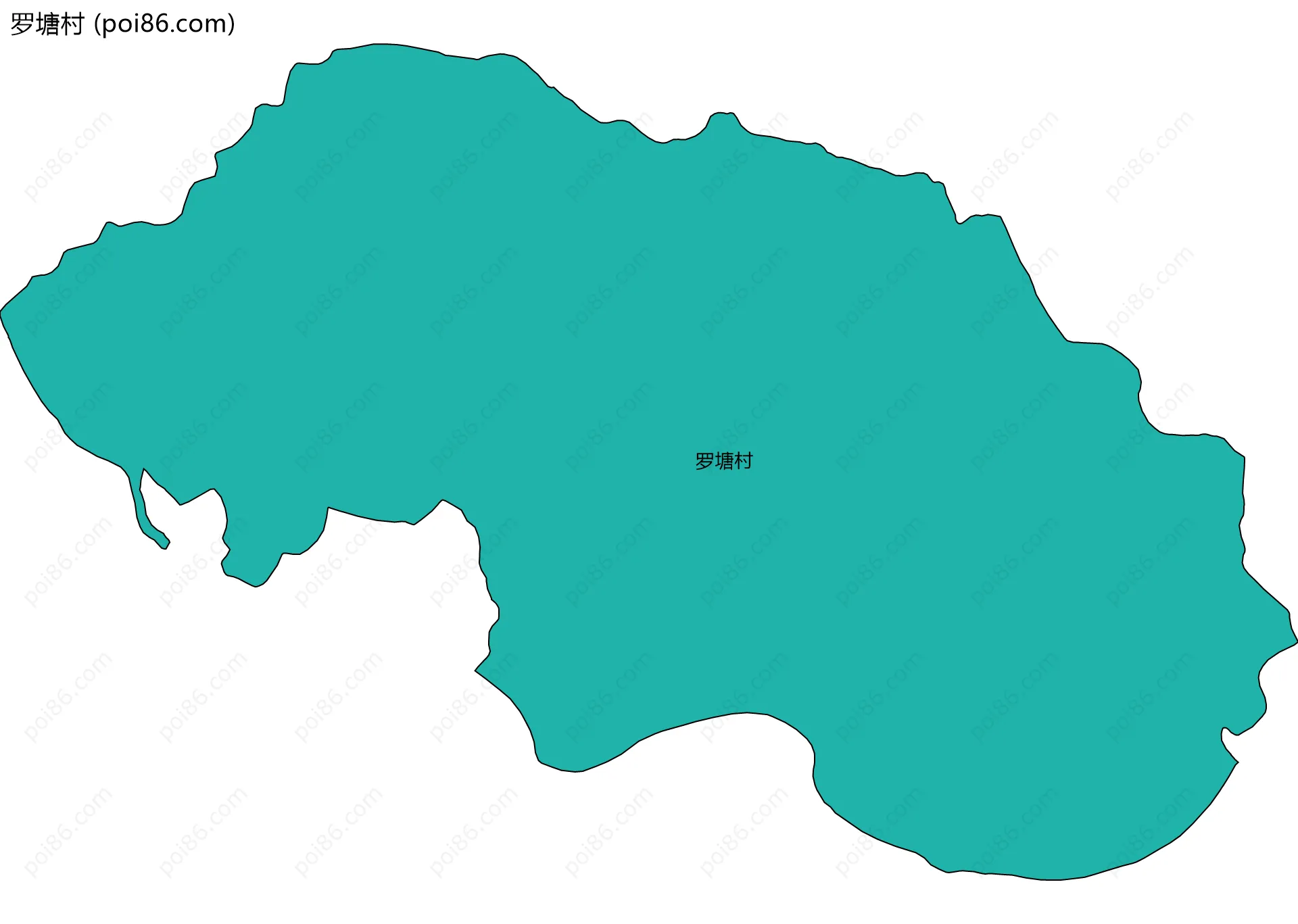 罗塘村边界地图