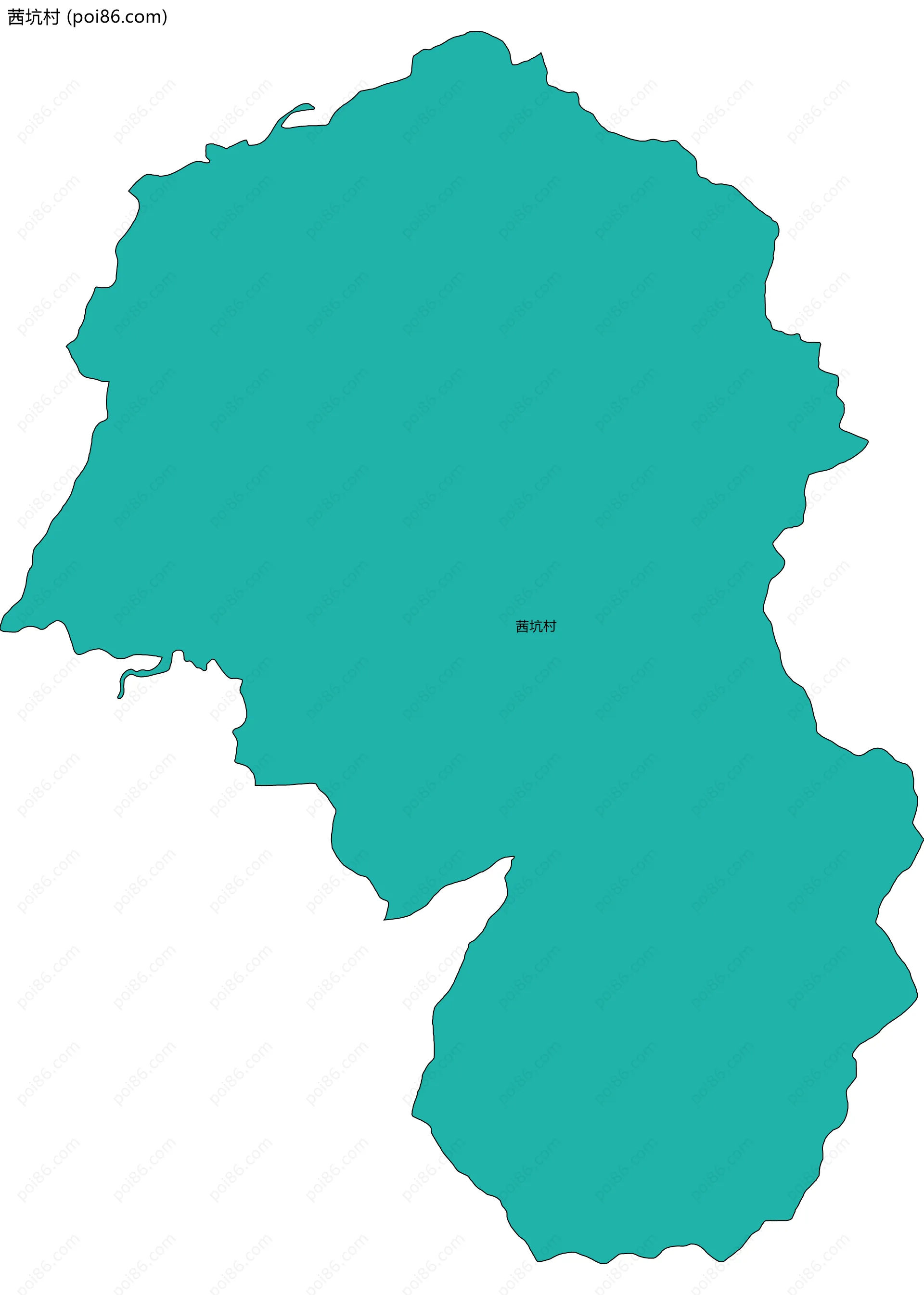 茜坑村边界地图