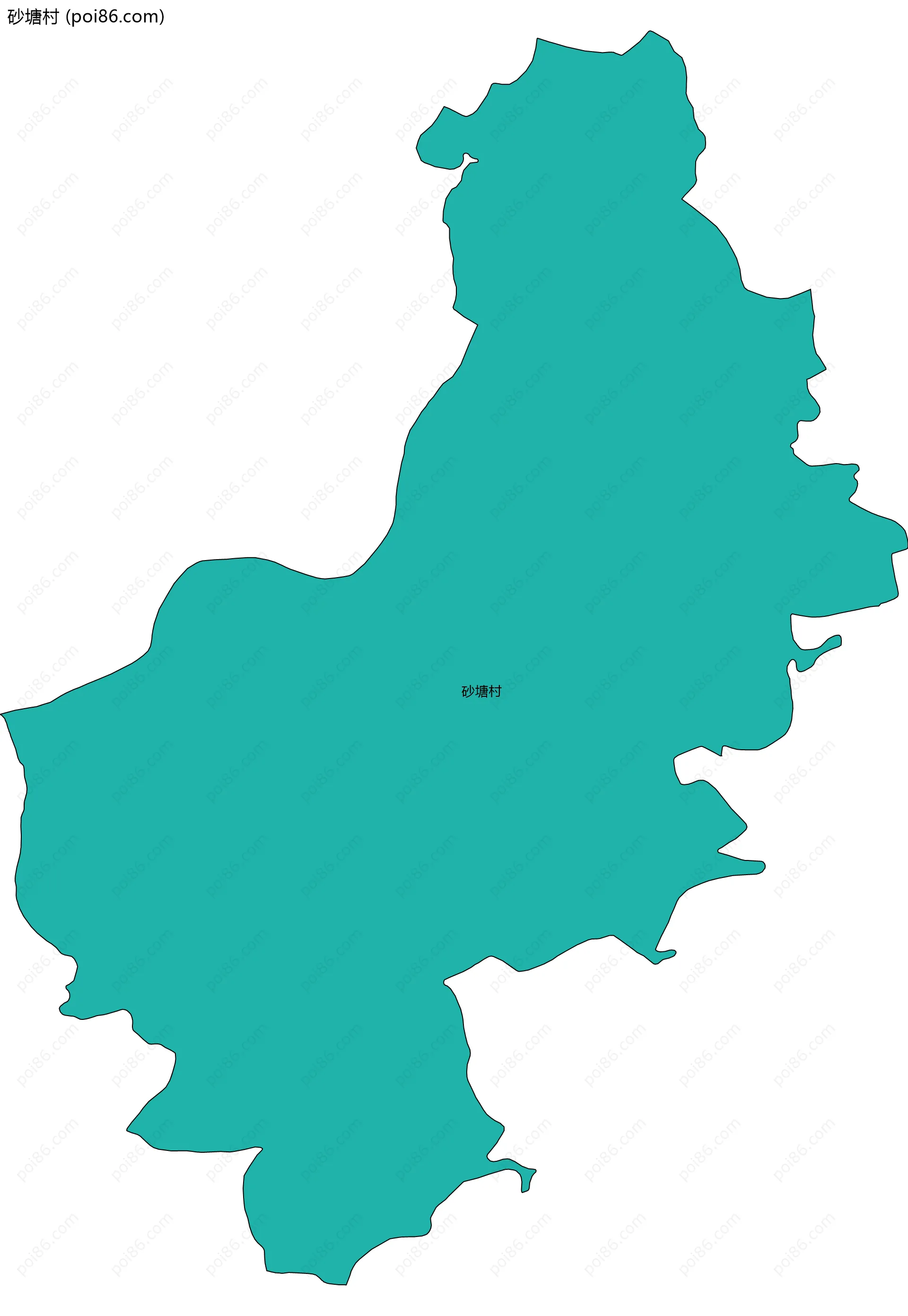 砂塘村边界地图