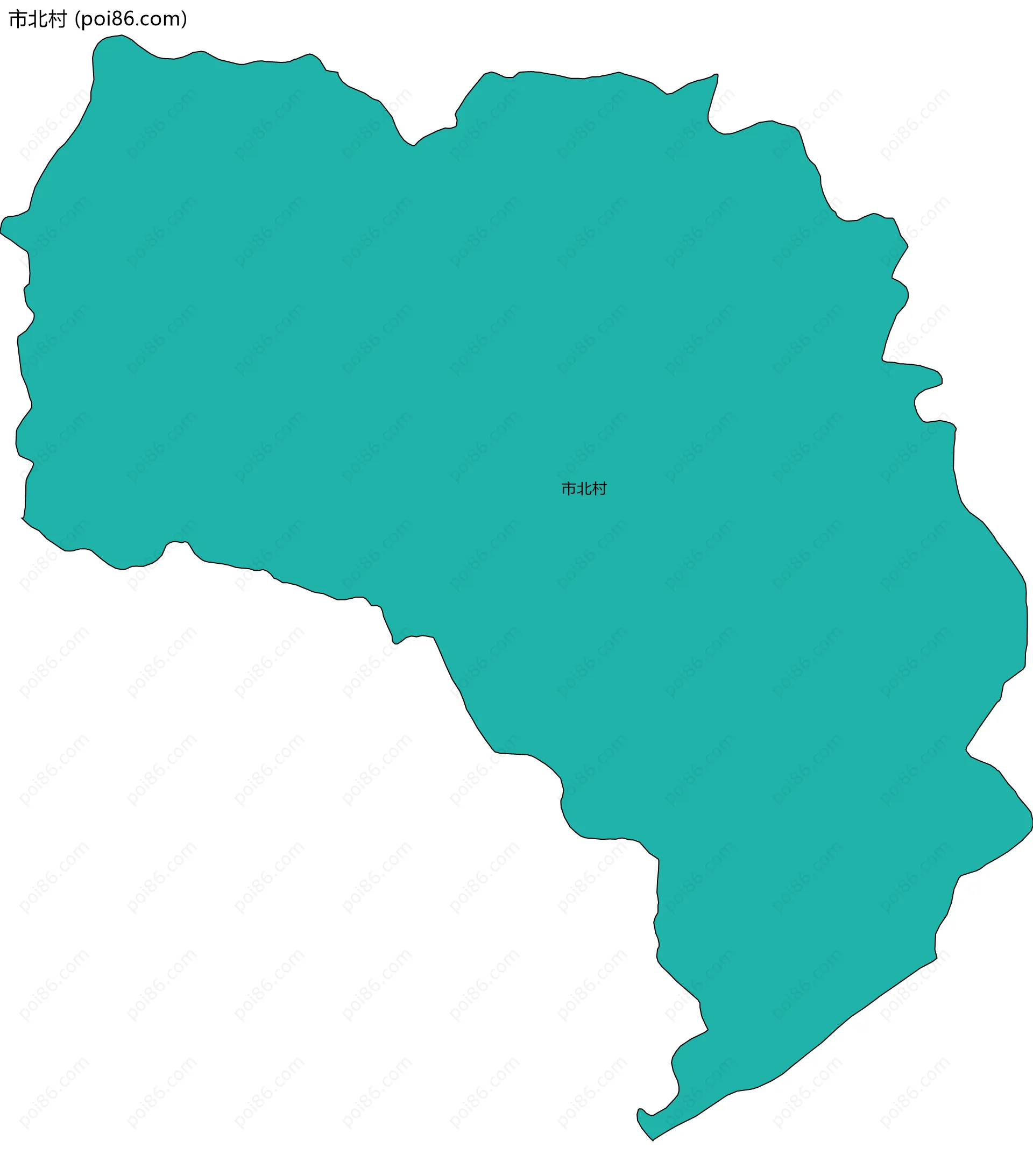 市北村边界地图