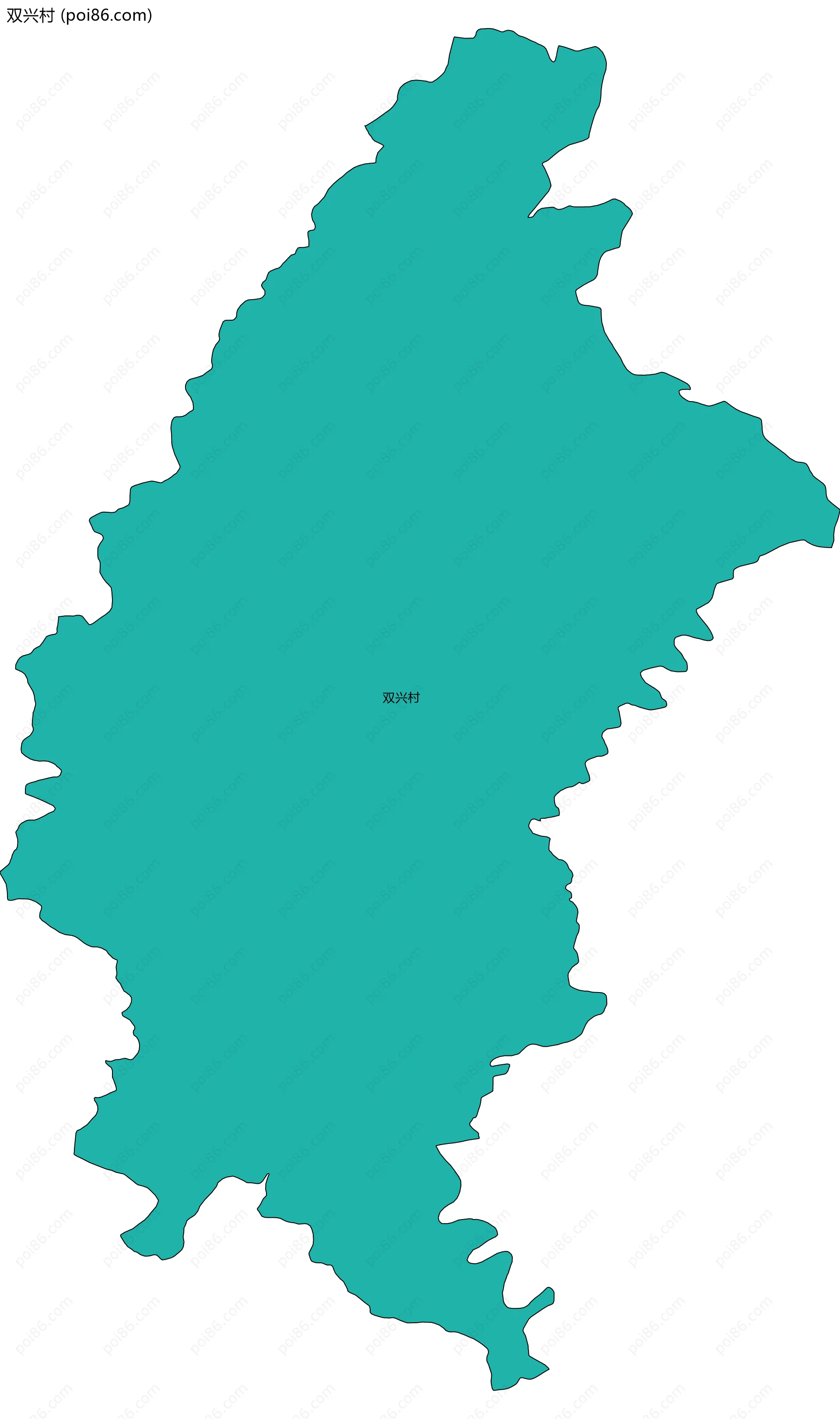 双兴村边界地图