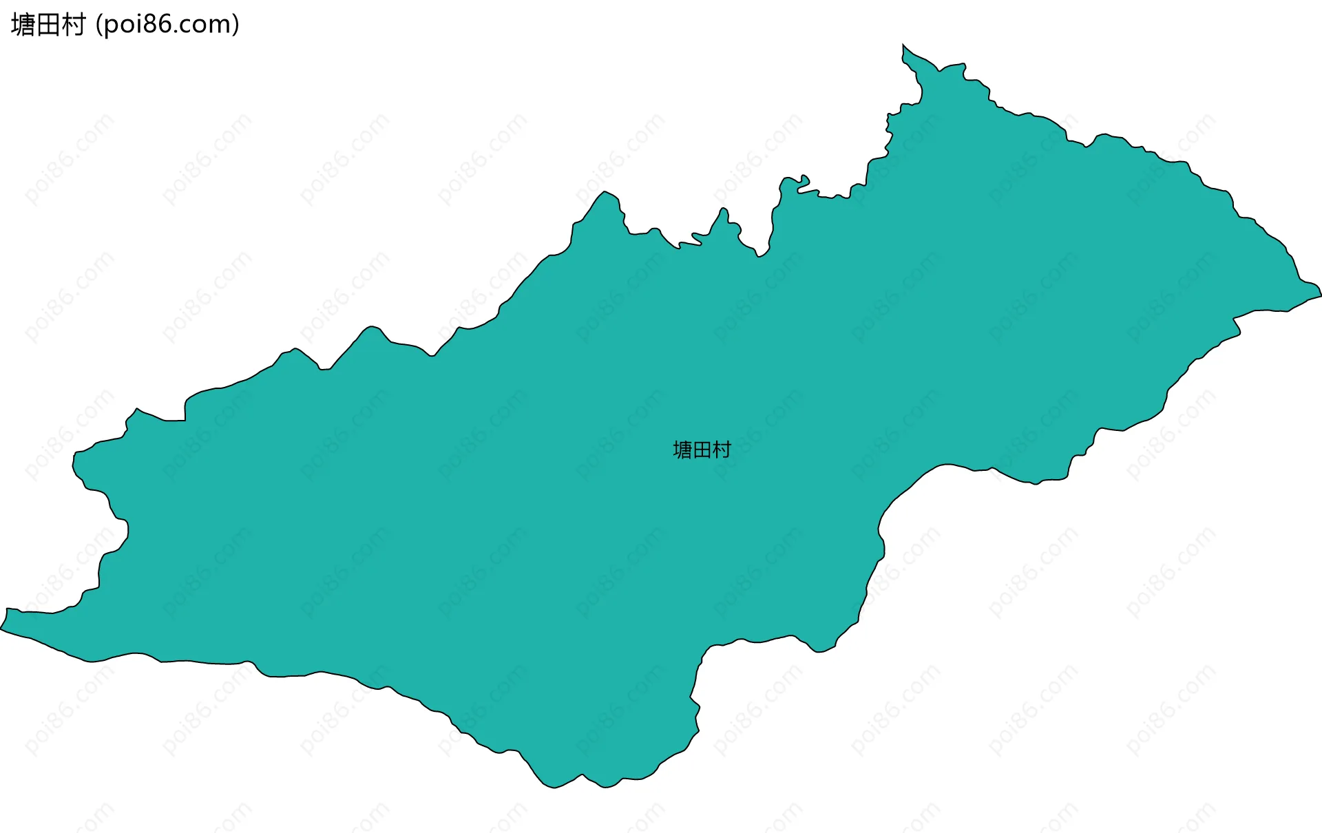 塘田村边界地图