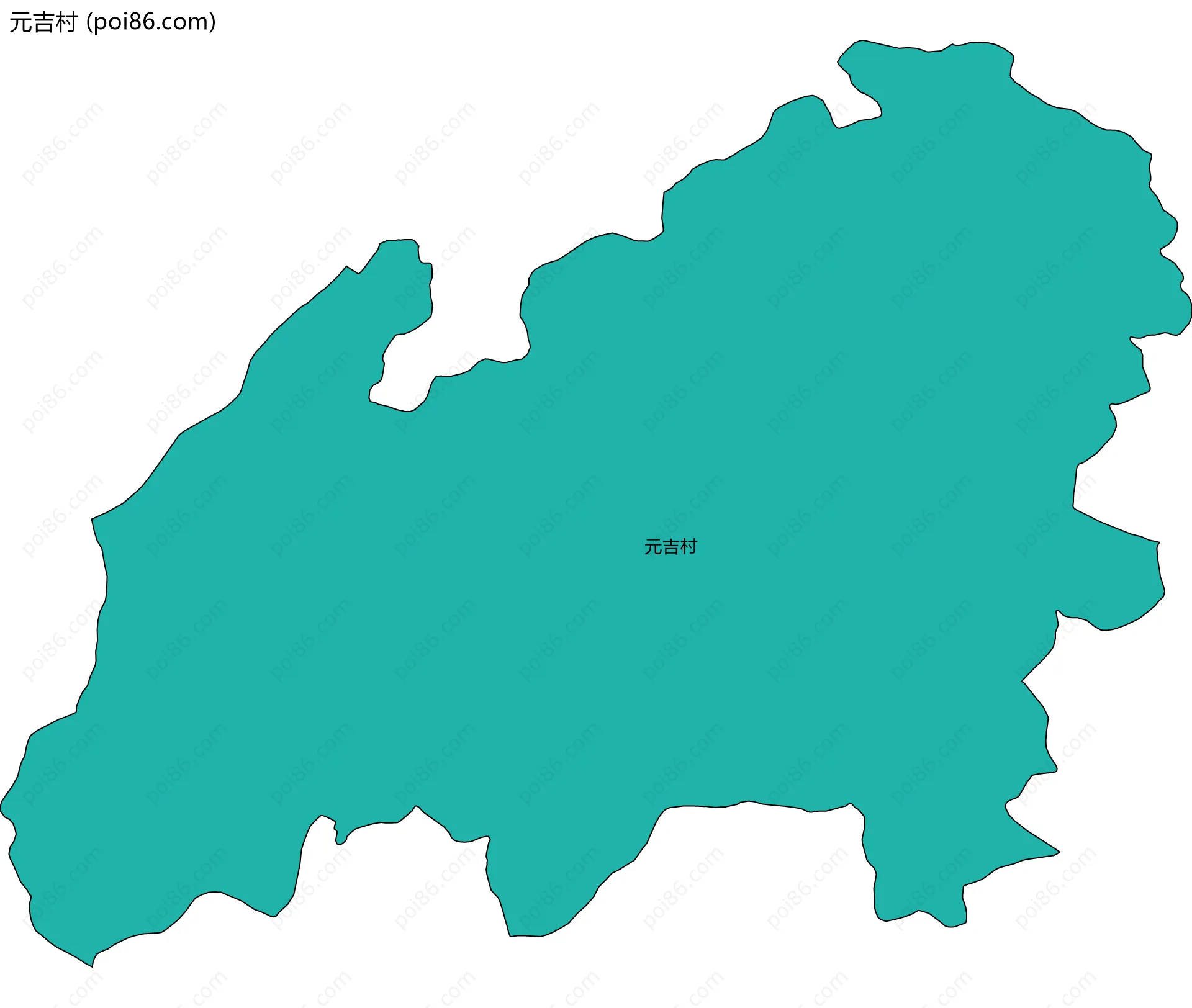 元吉村边界地图