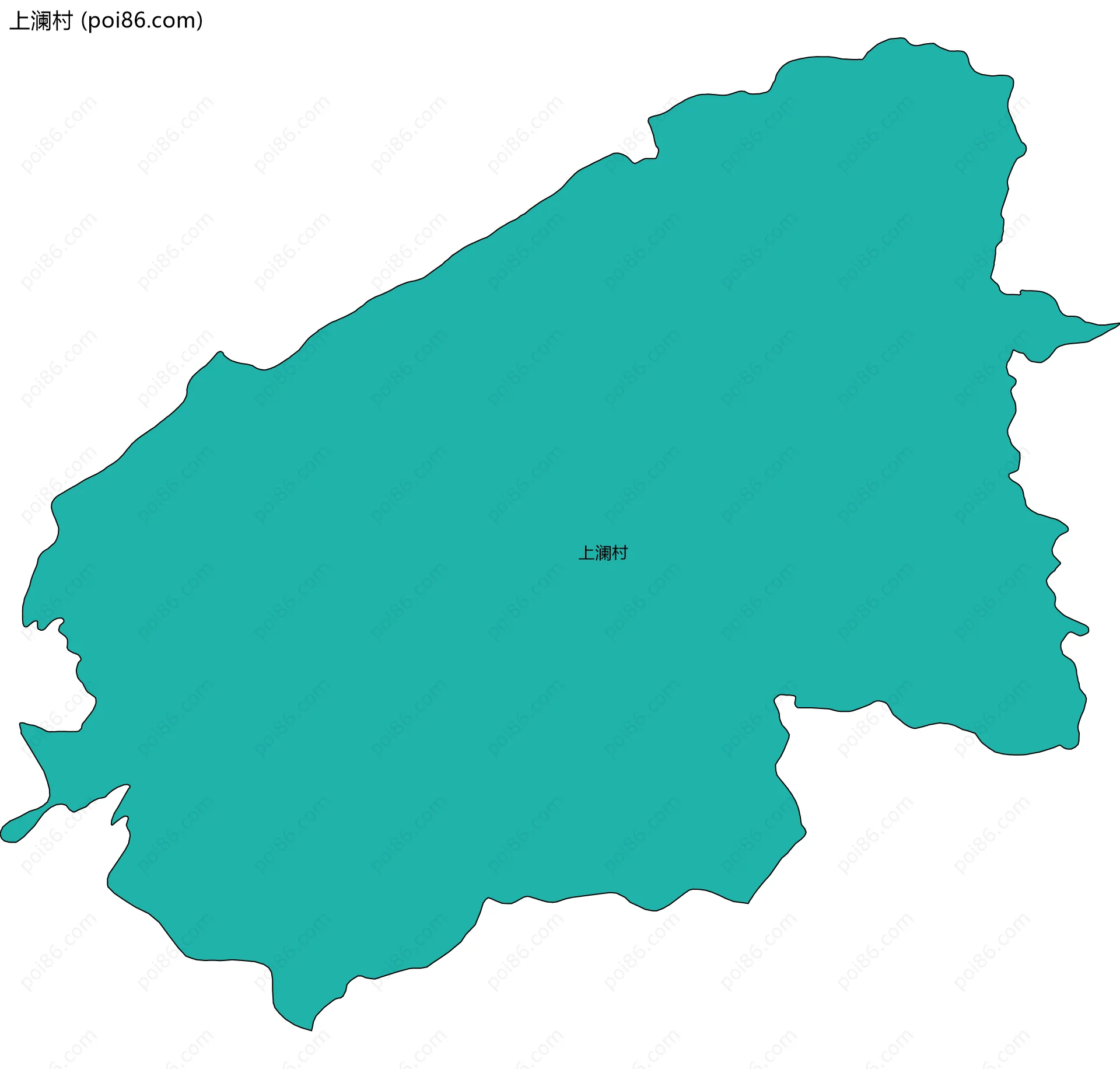 上澜村边界地图