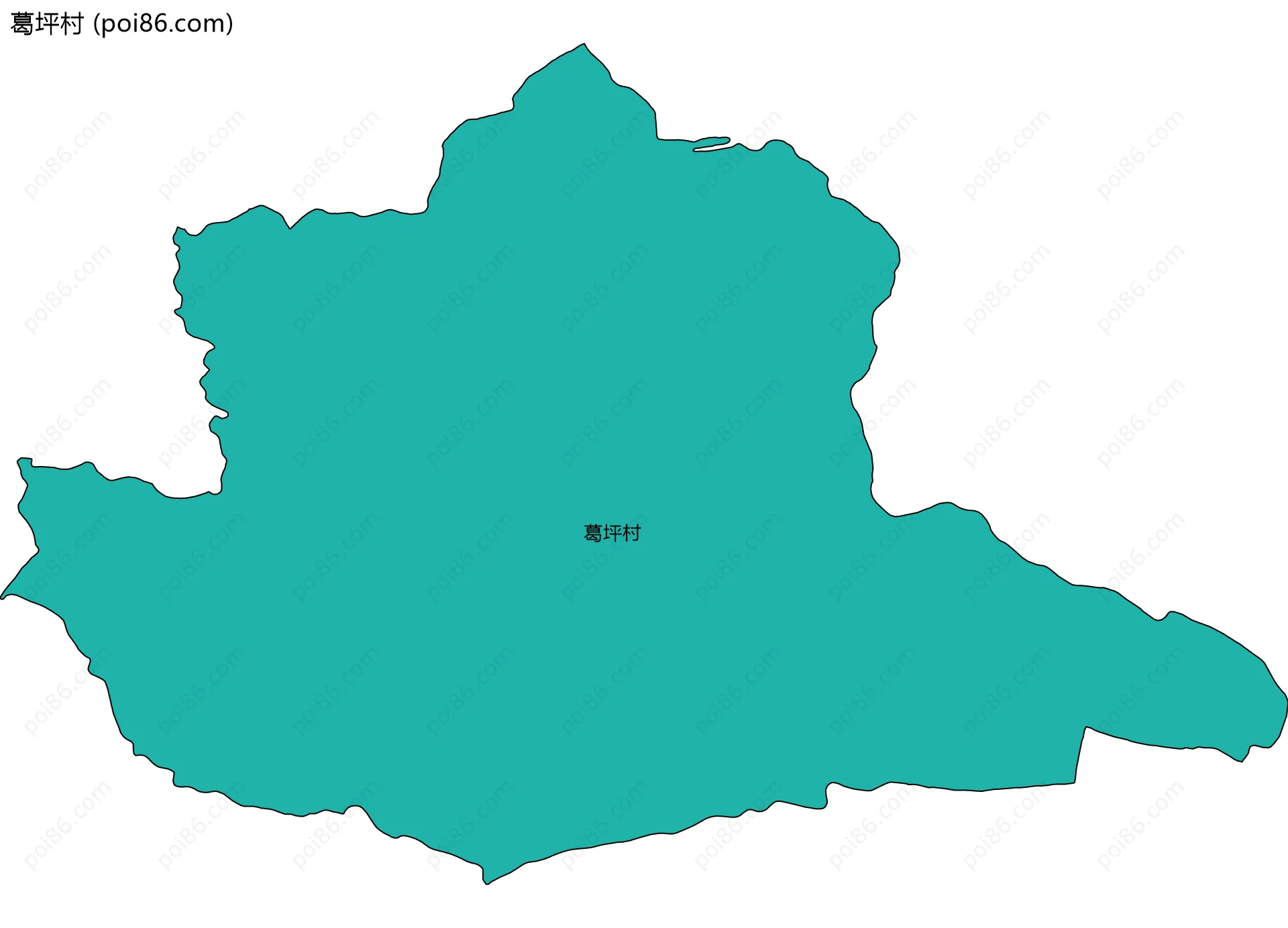 葛坪村边界地图