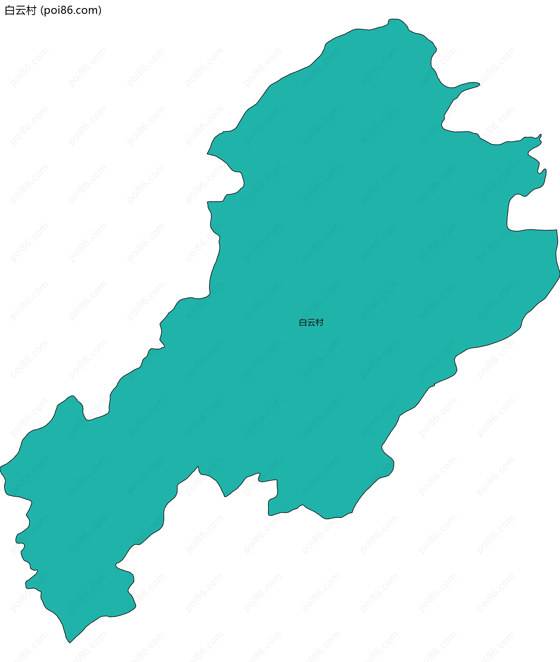 白云村边界地图