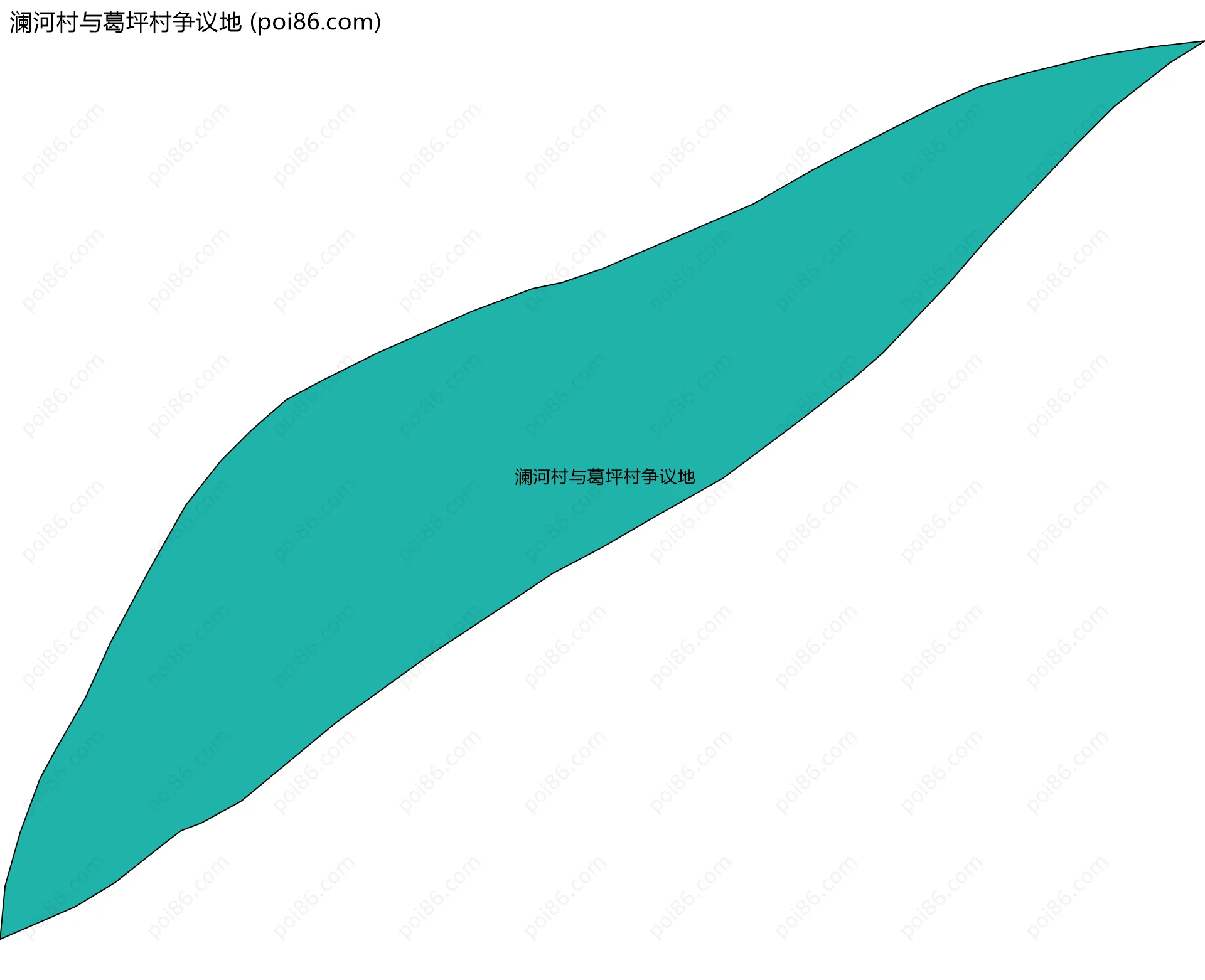 澜河村与葛坪村争议地边界地图