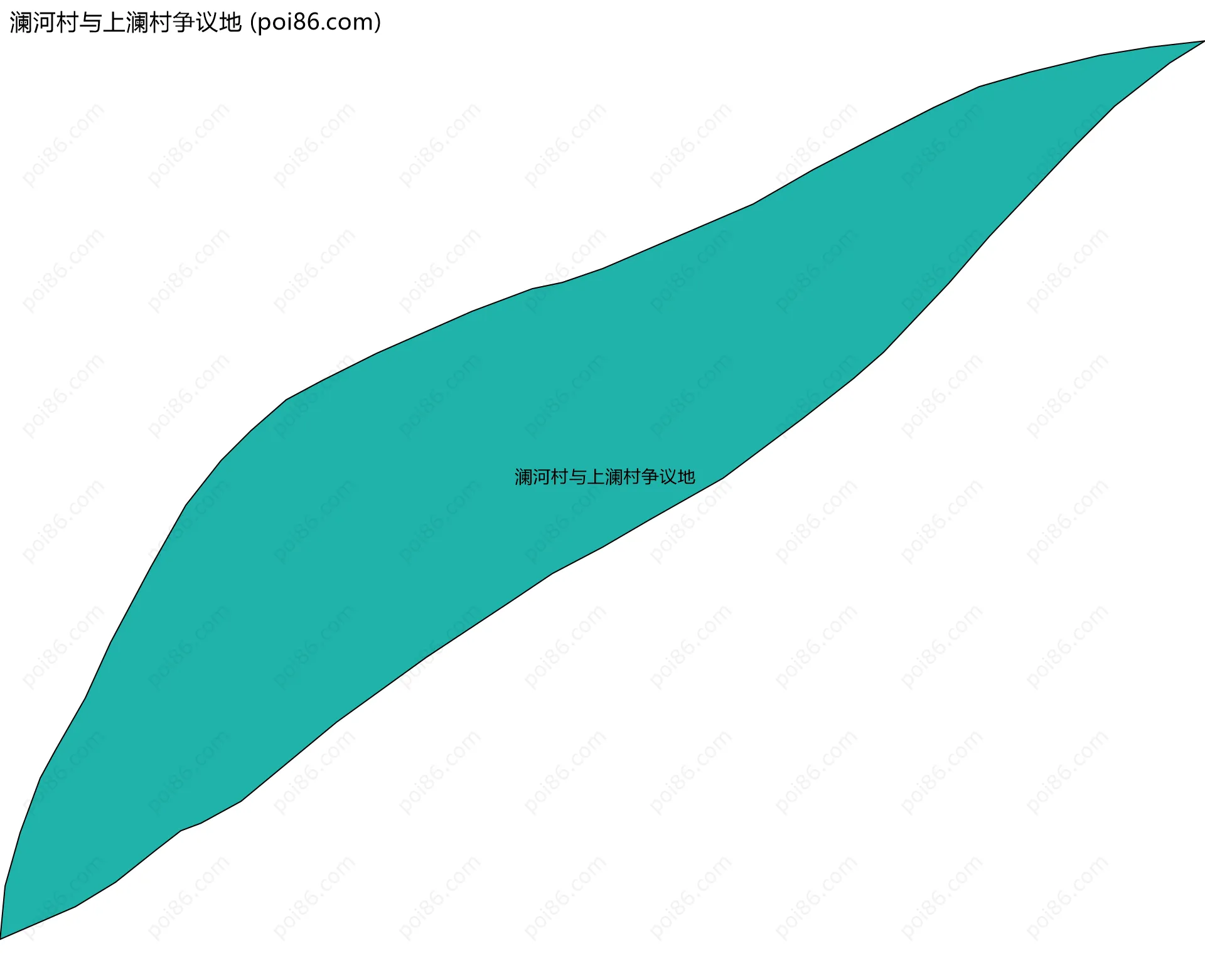 澜河村与上澜村争议地边界地图