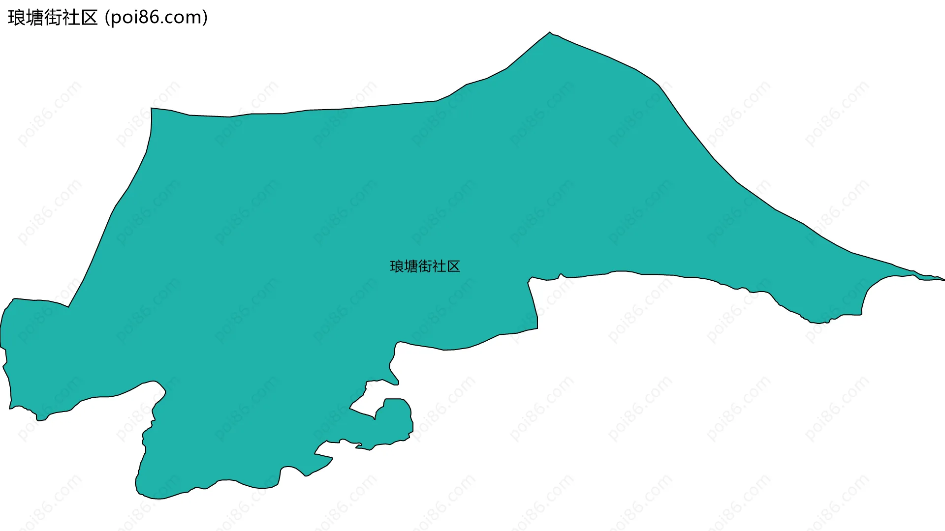 琅塘街社区边界地图