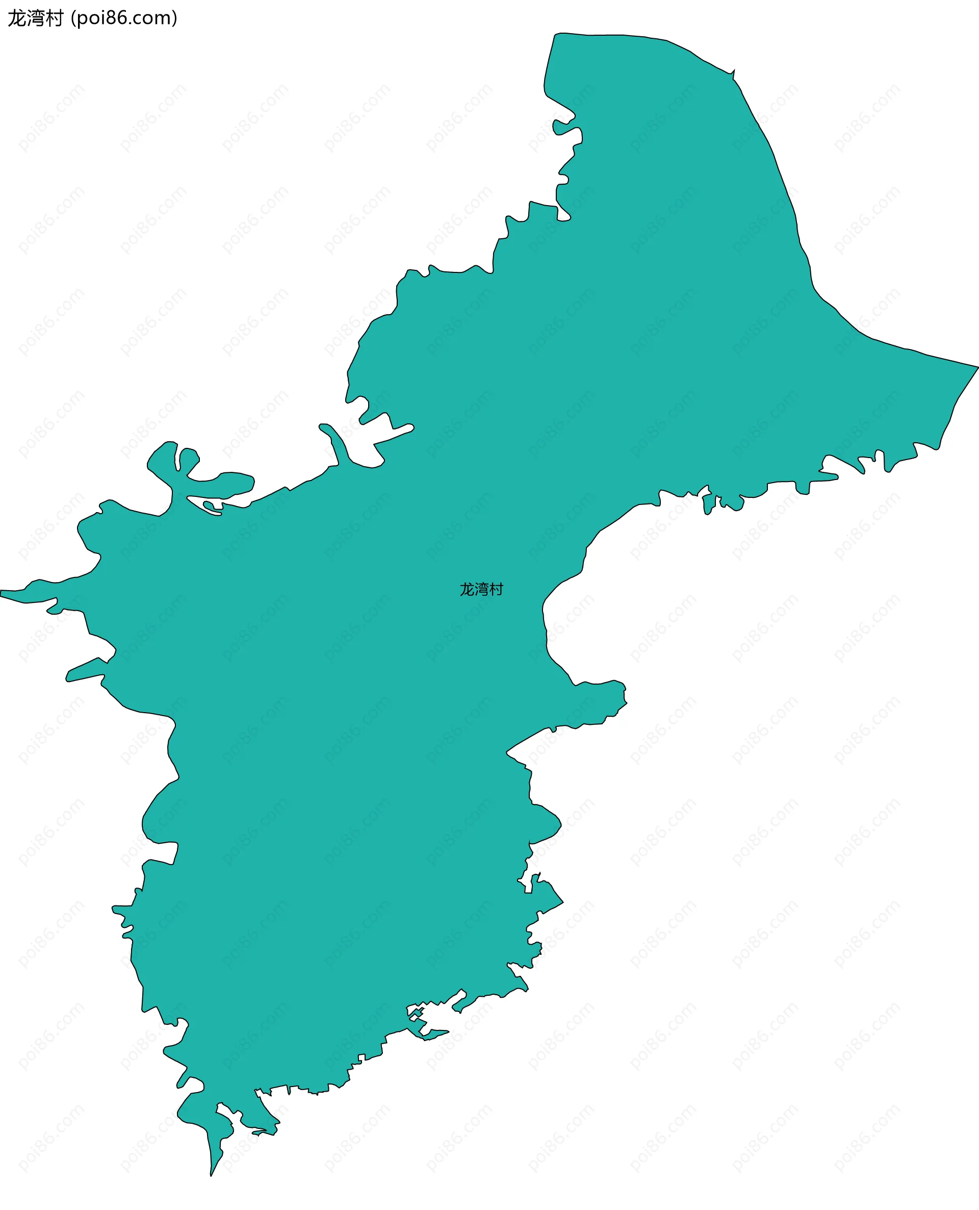 龙湾村边界地图