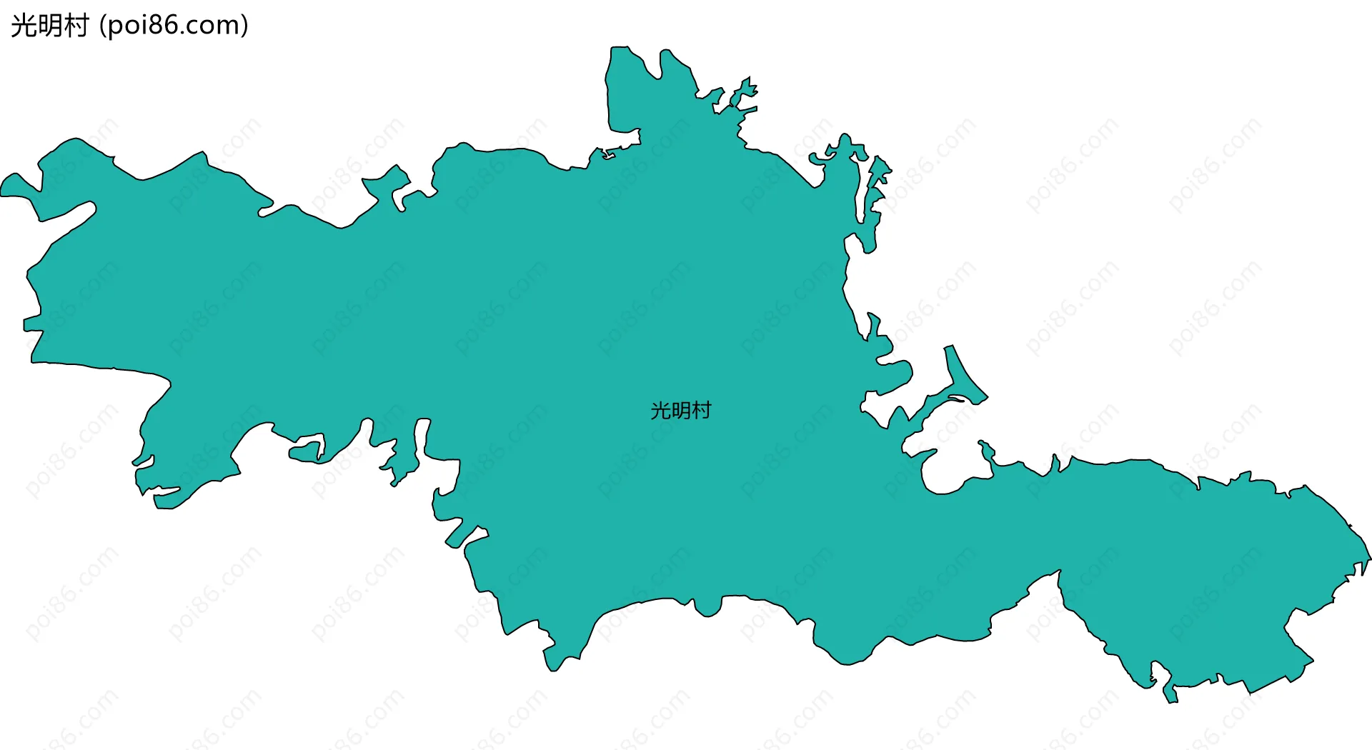 光明村边界地图