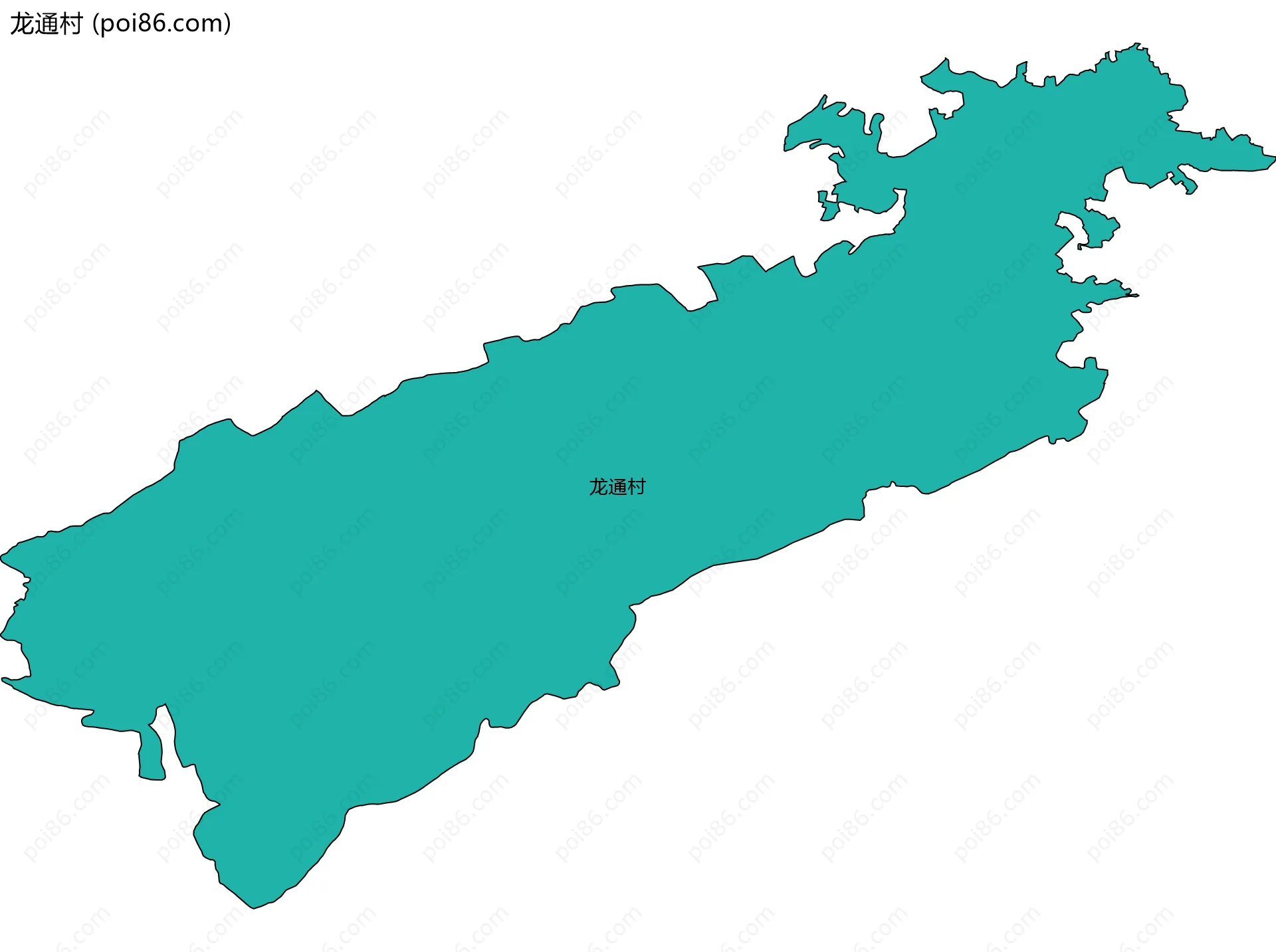 龙通村边界地图