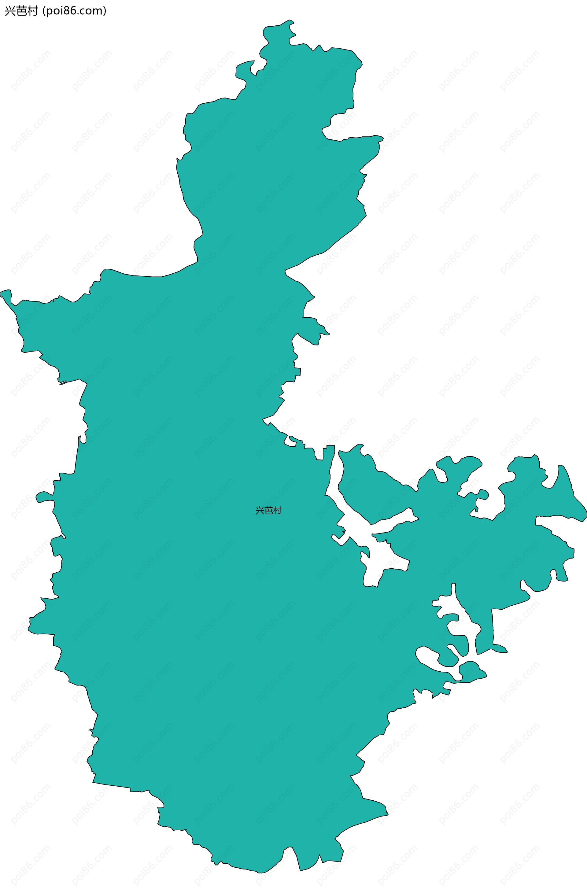 兴芭村边界地图