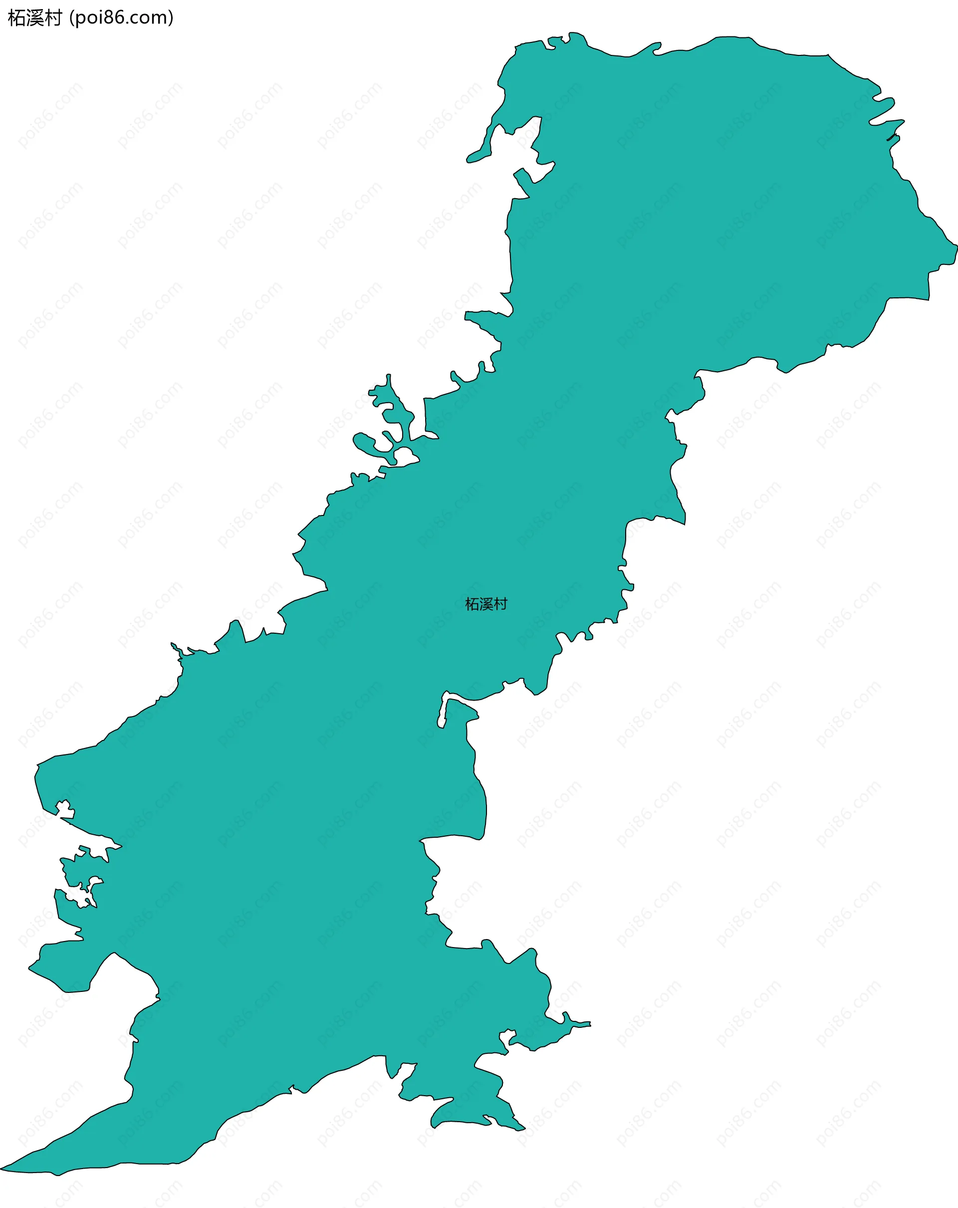 柘溪村边界地图