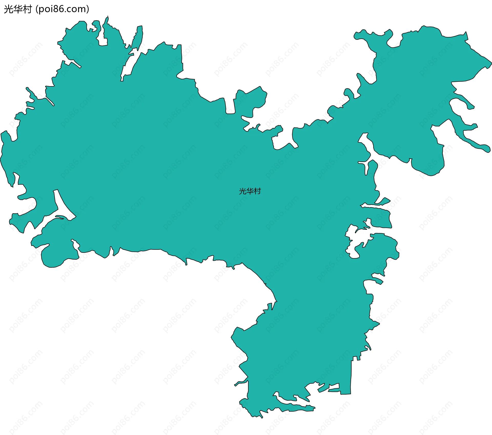光华村边界地图