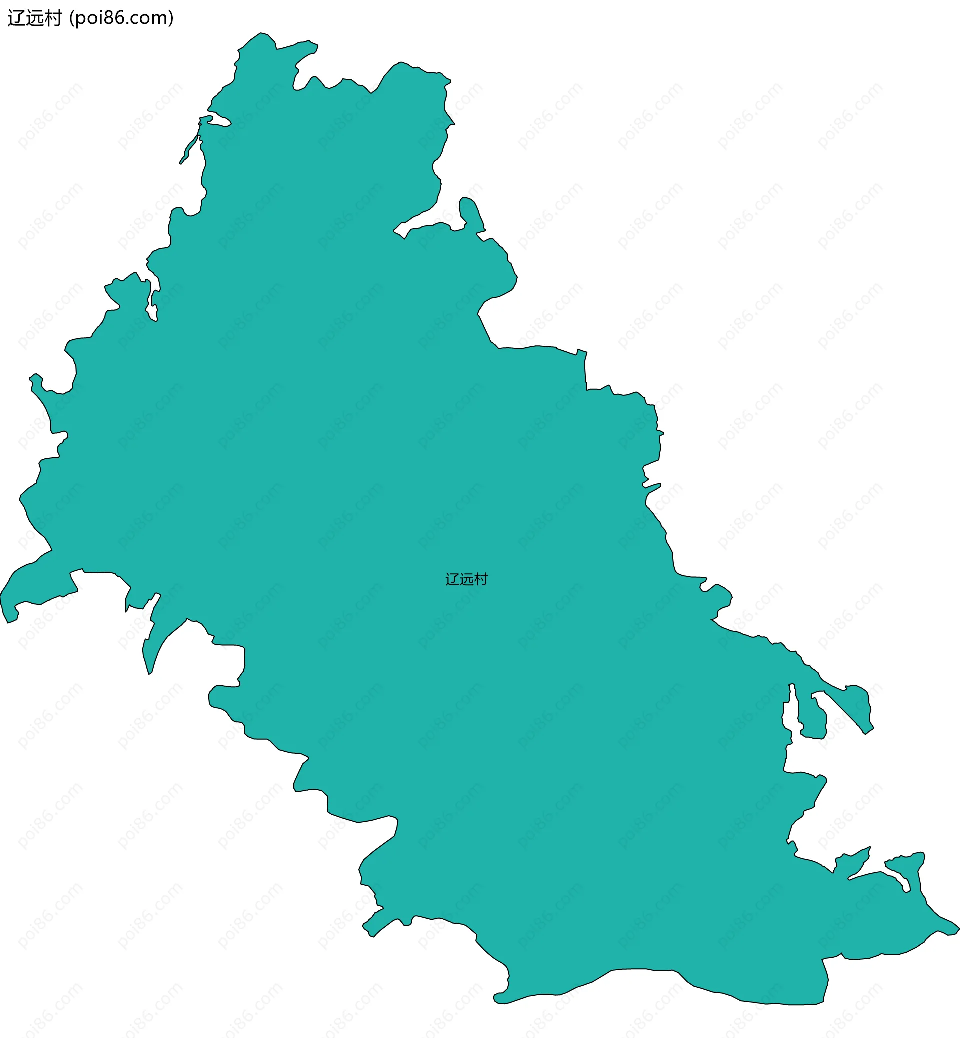 辽远村边界地图