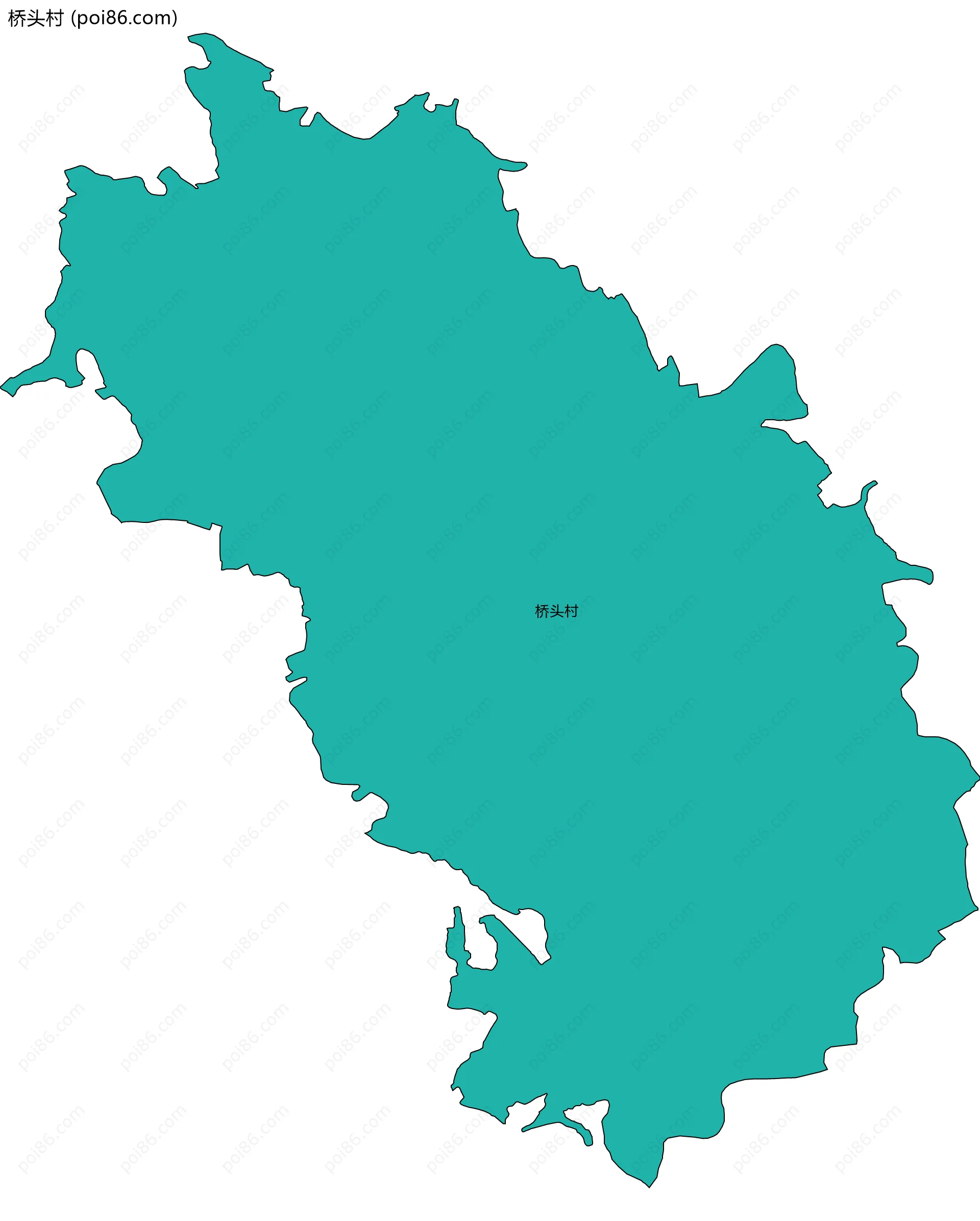 桥头村边界地图