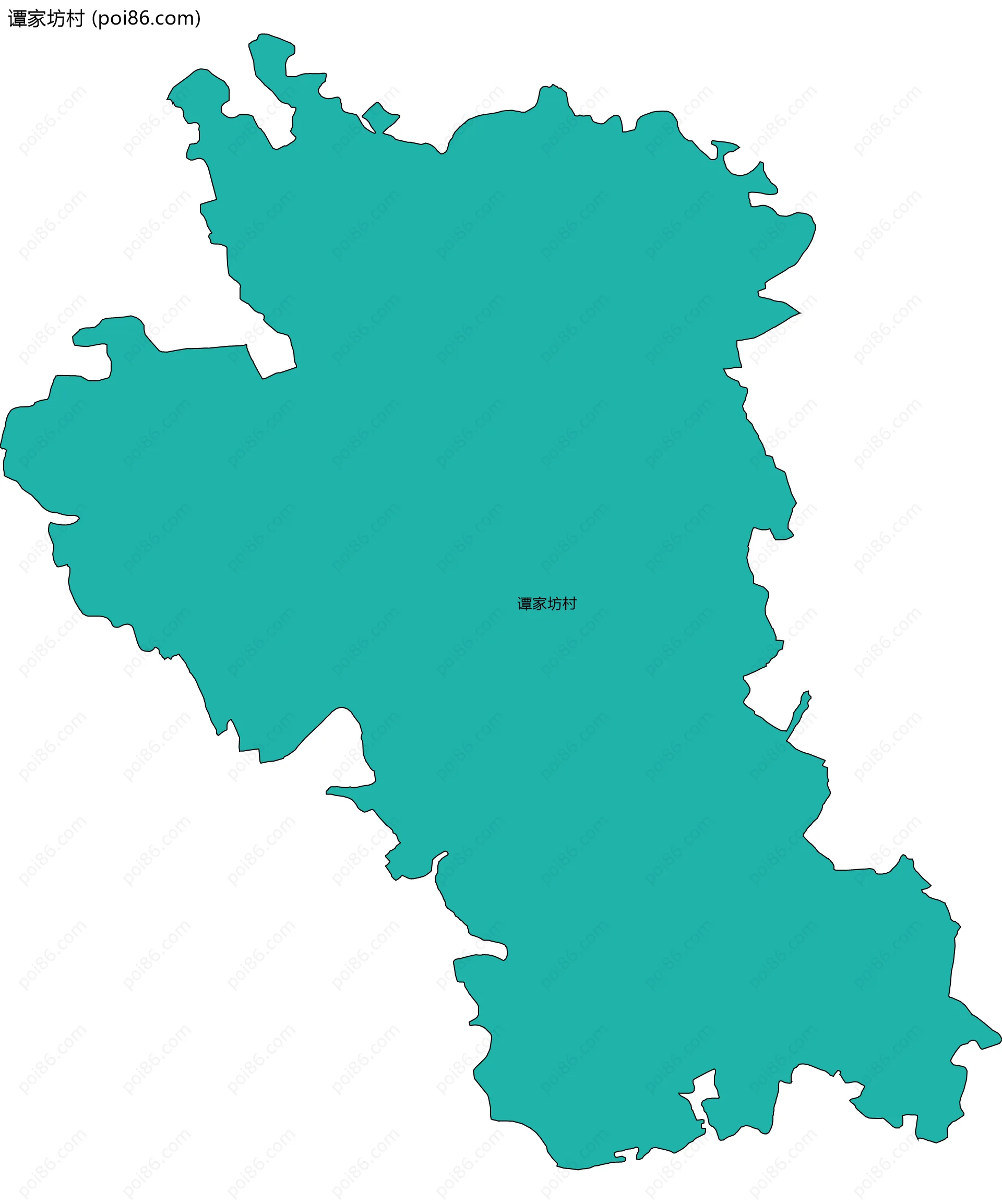 谭家坊村边界地图
