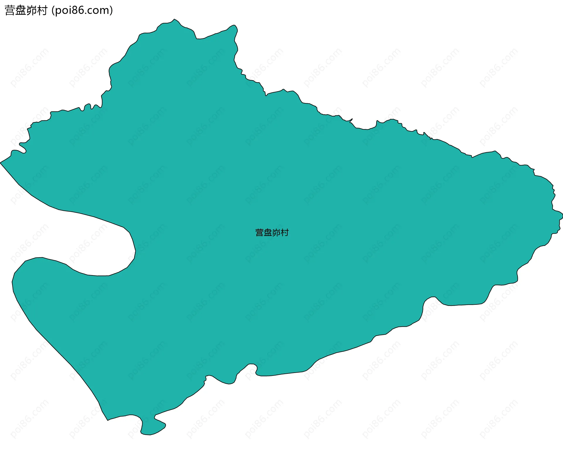 营盘峁村边界地图