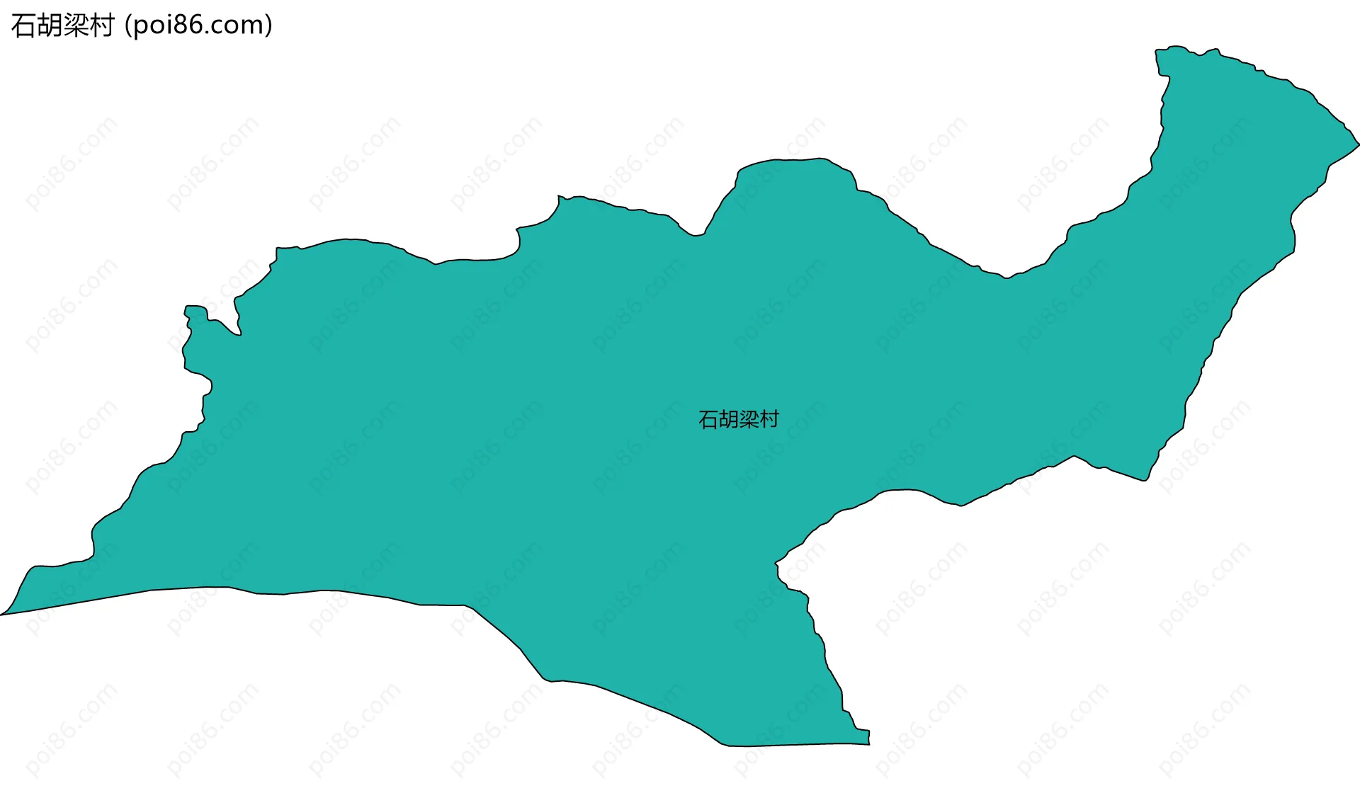 石胡梁村边界地图