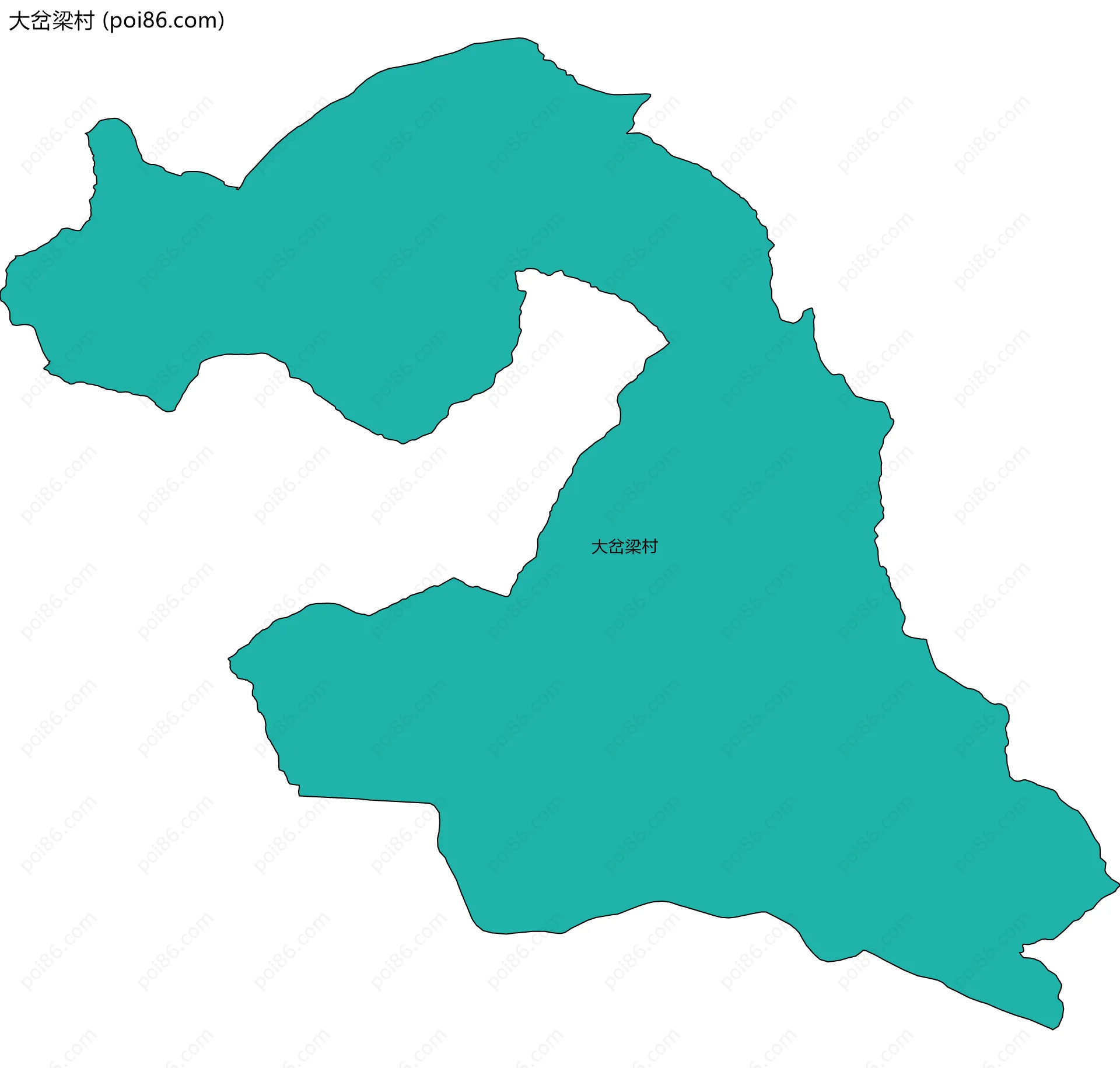 大岔梁村边界地图