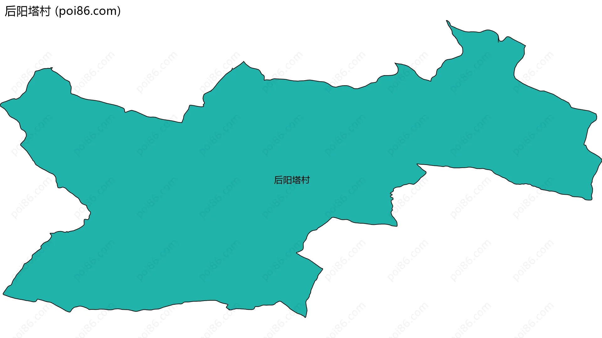后阳塔村边界地图