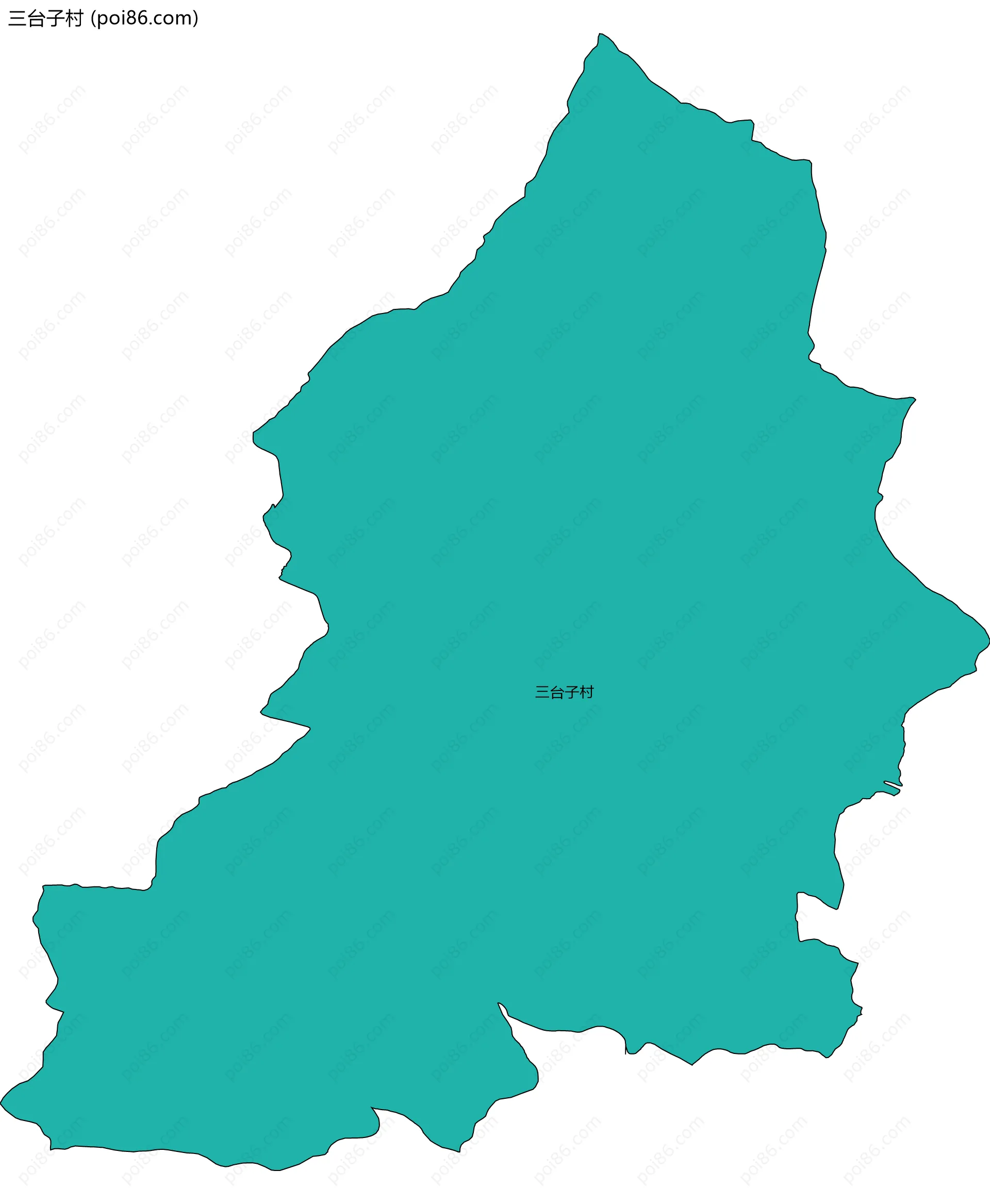 三台子村边界地图