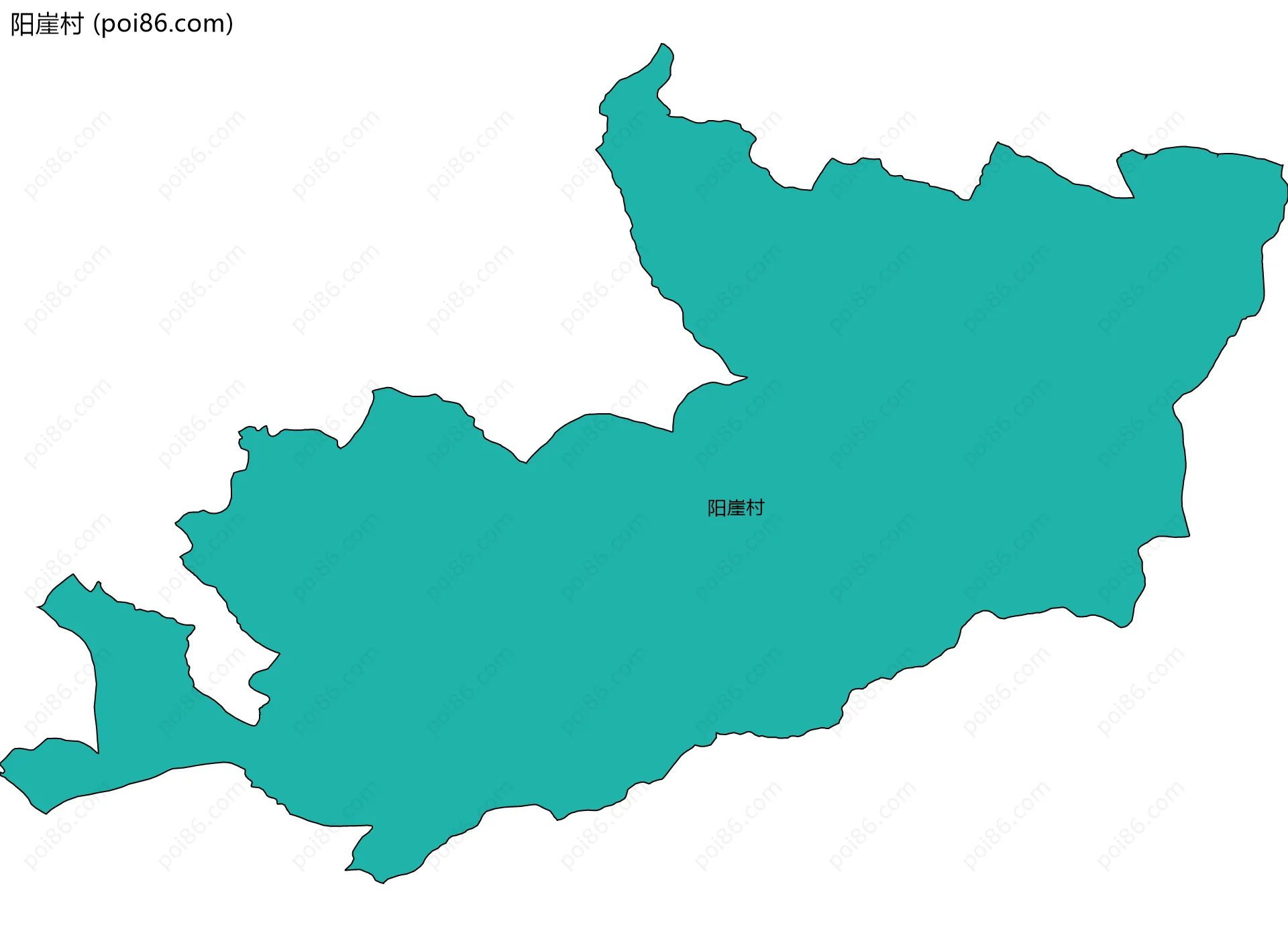 阳崖村边界地图