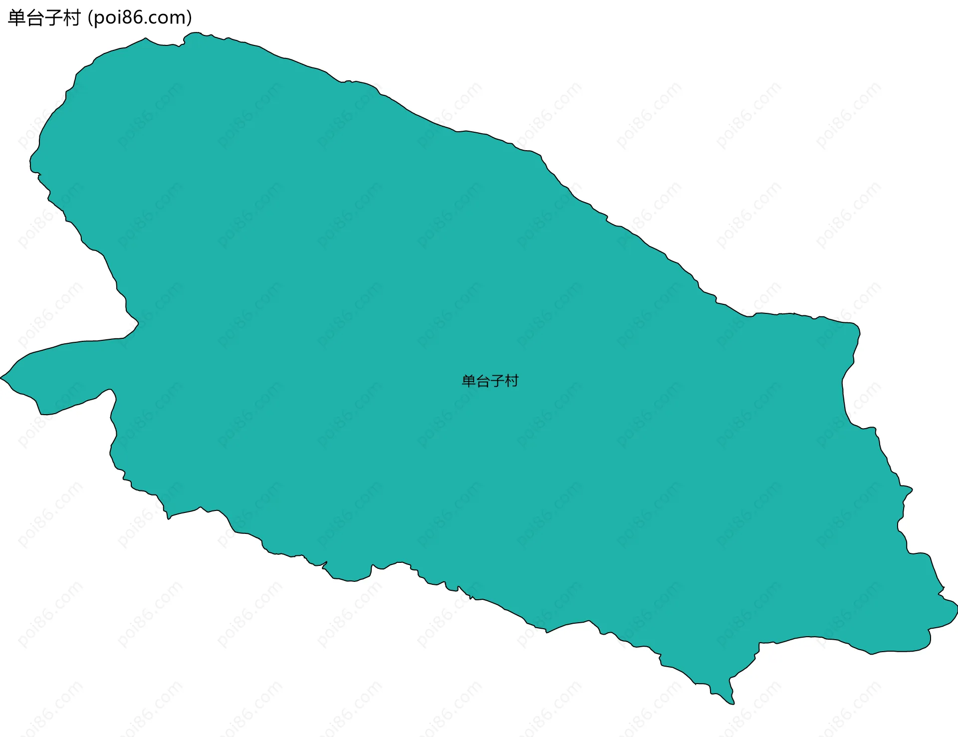 单台子村边界地图