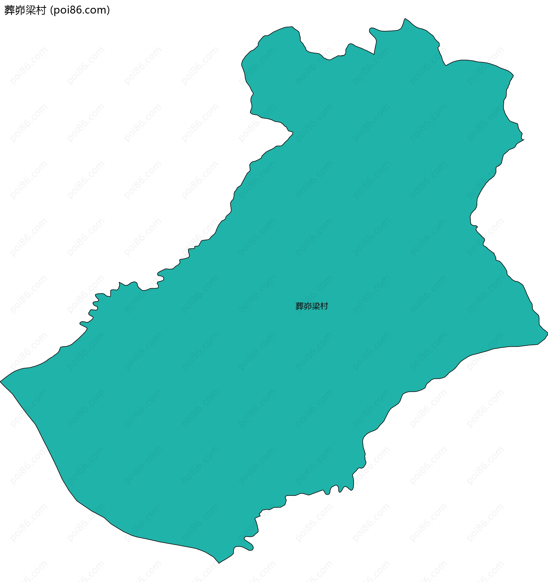 葬峁梁村边界地图