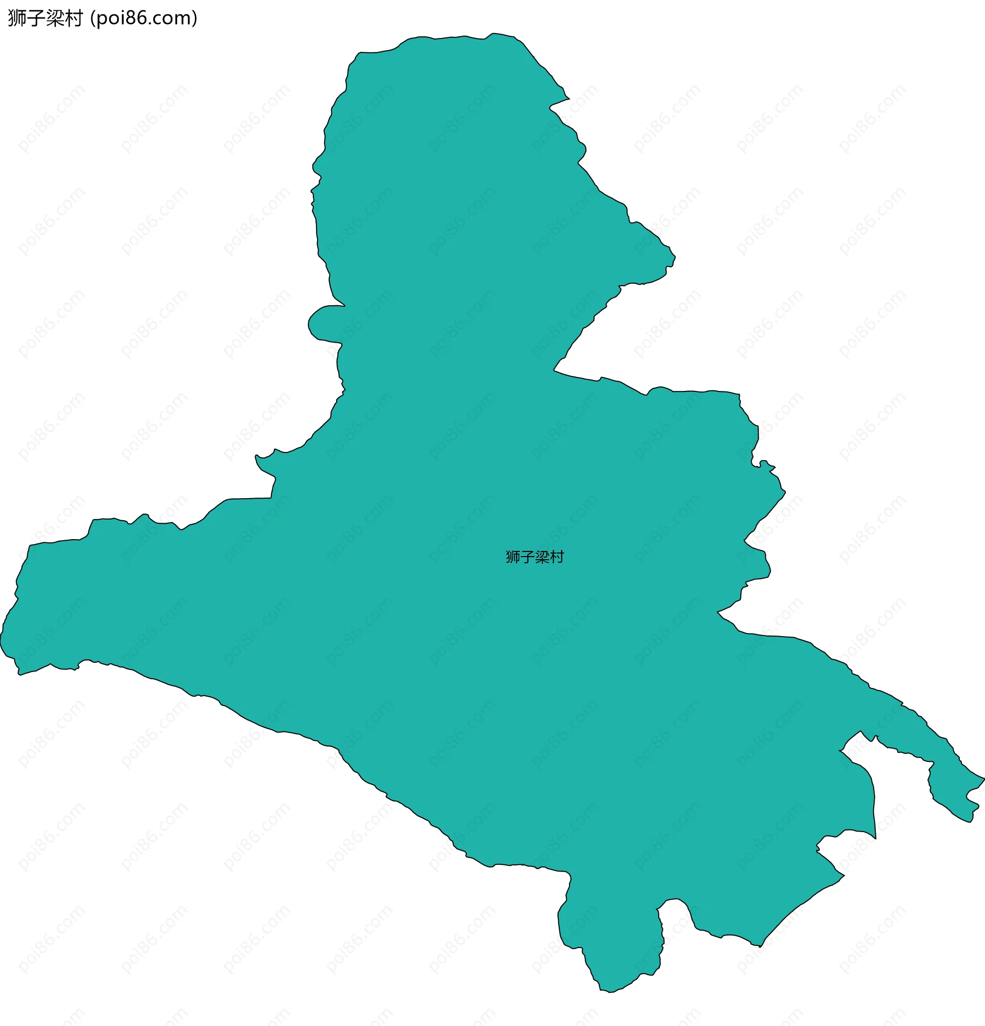 狮子梁村边界地图