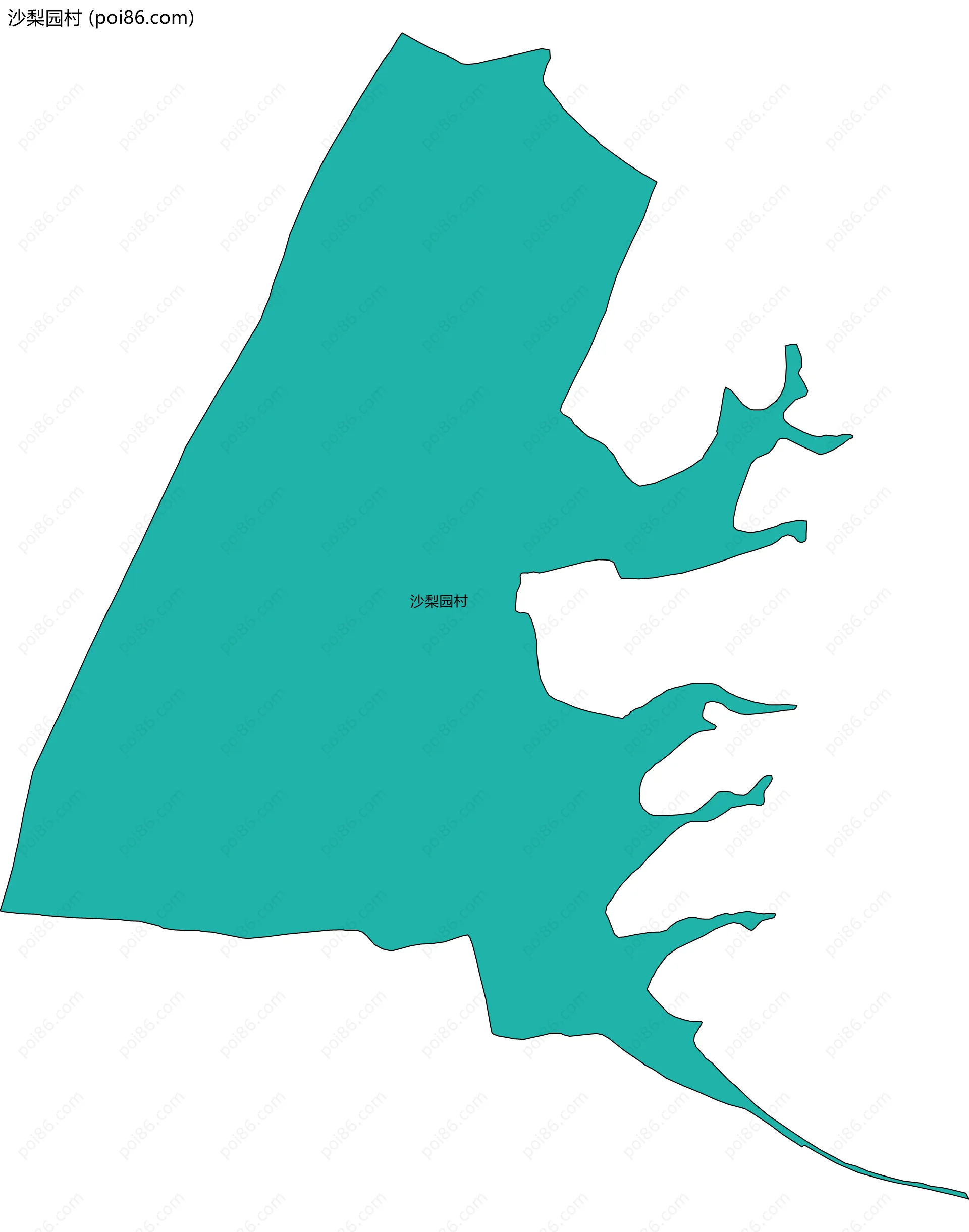 沙梨园村边界地图