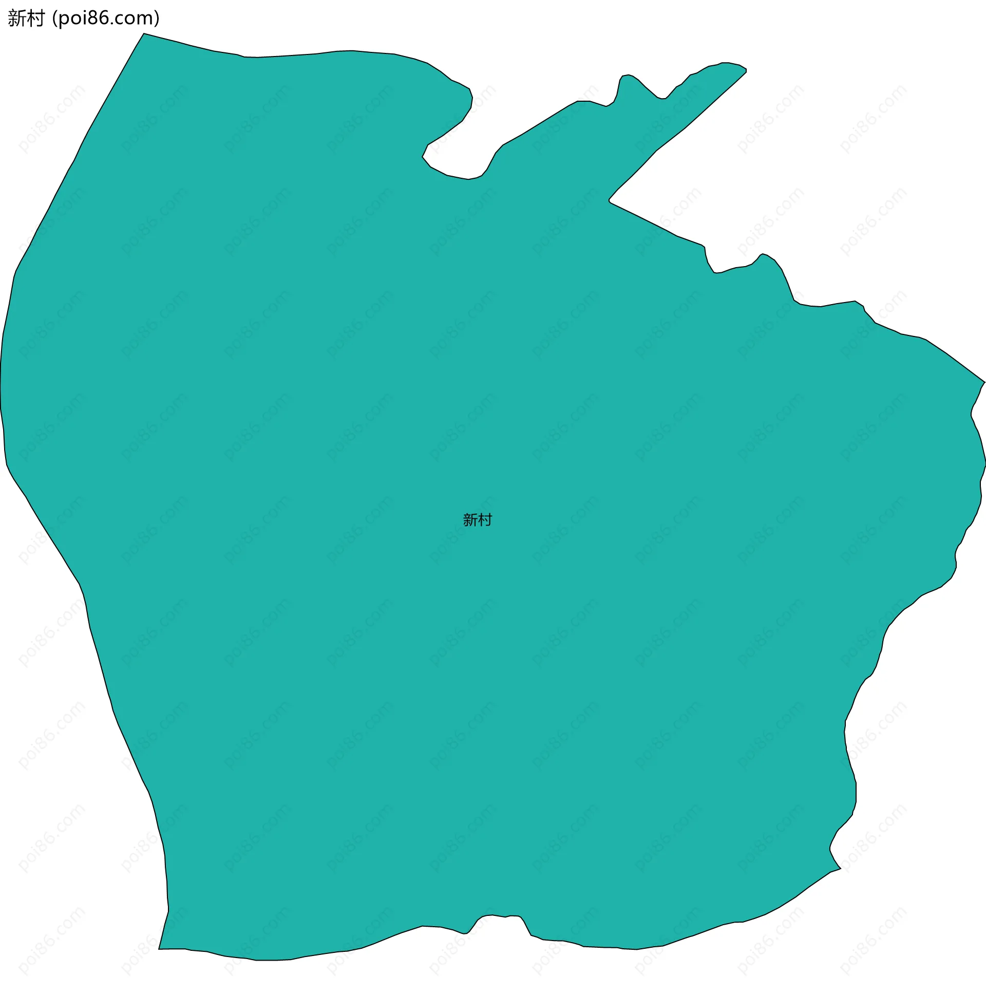 新村边界地图