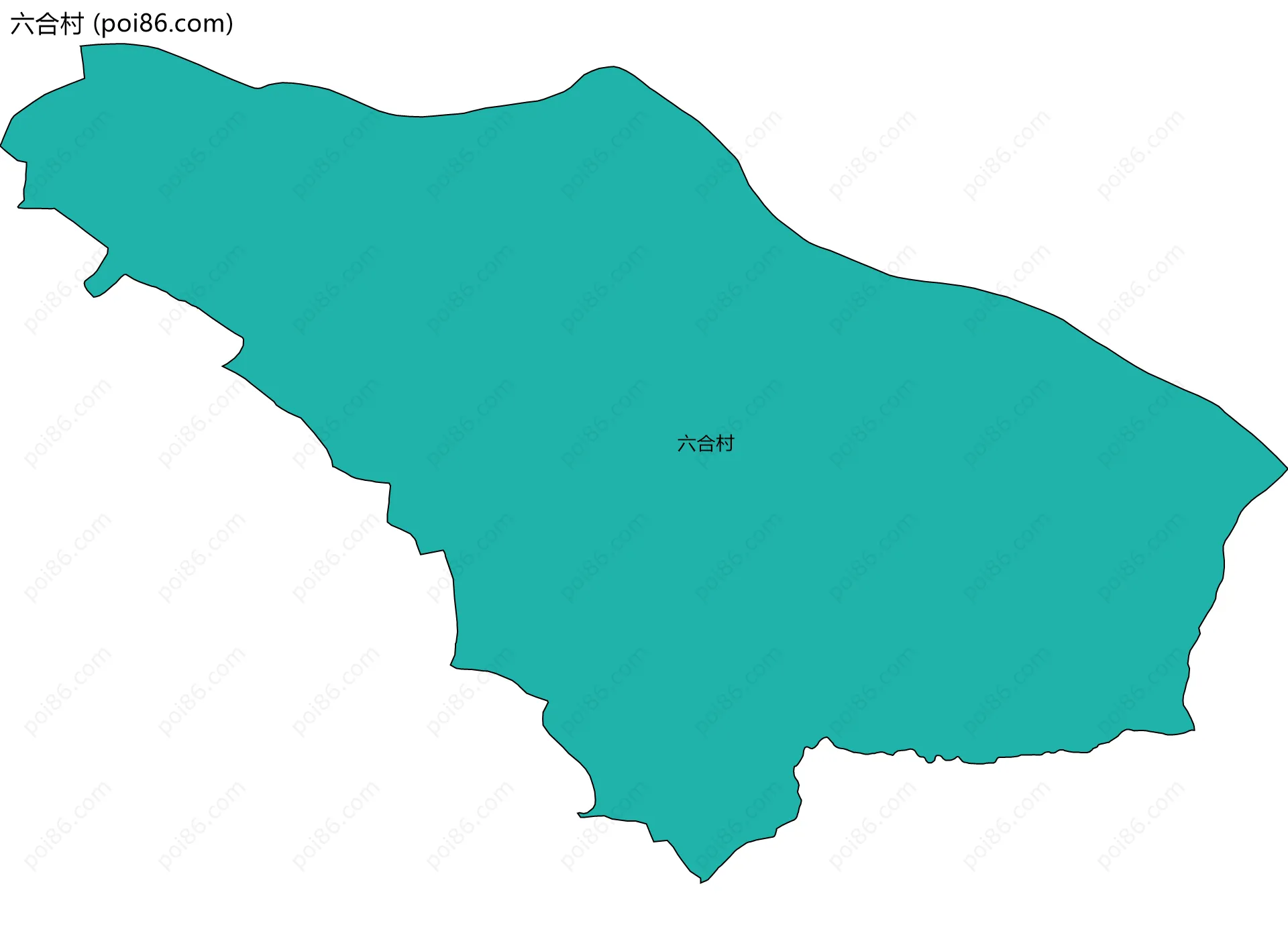六合村边界地图