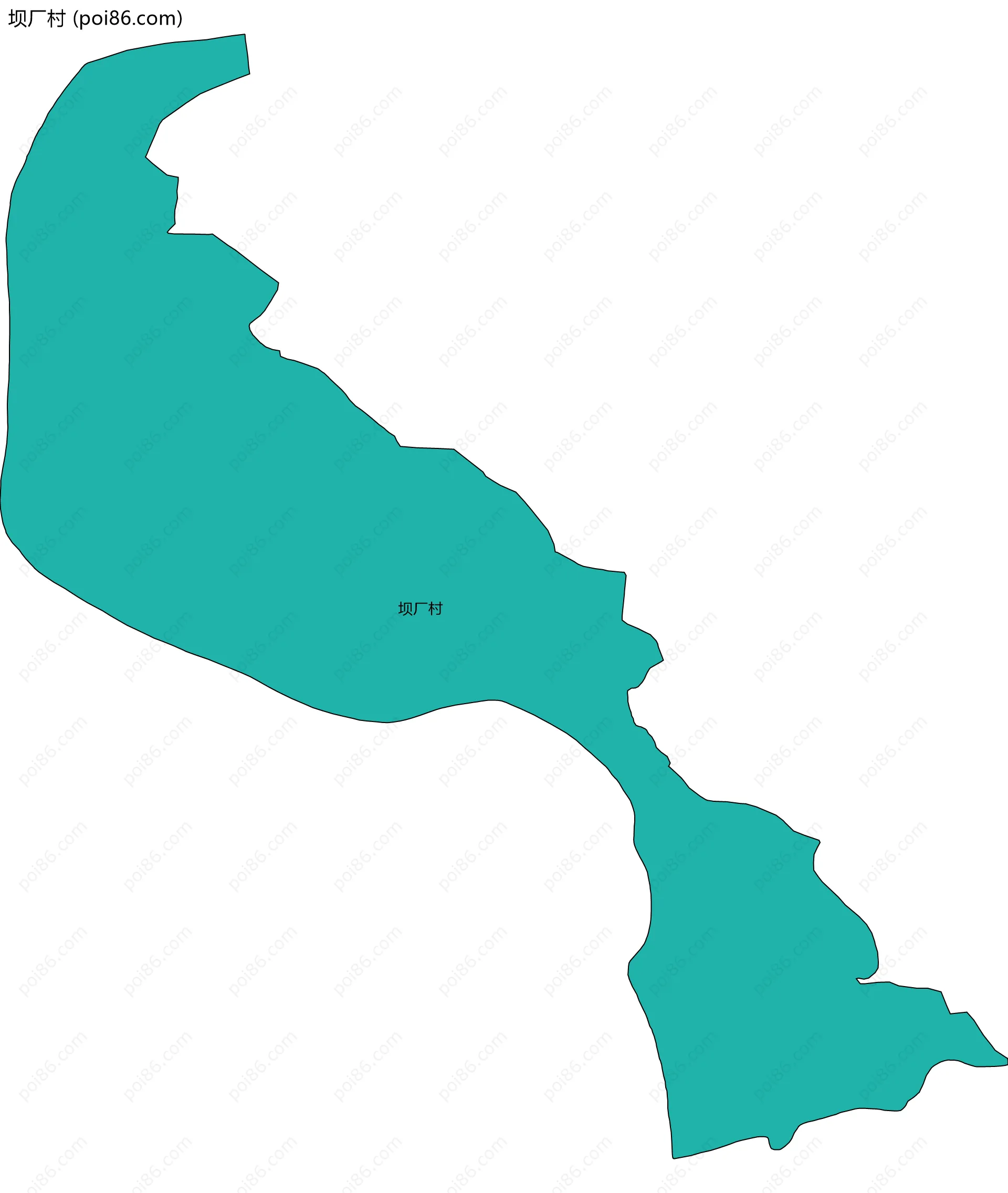 坝厂村边界地图