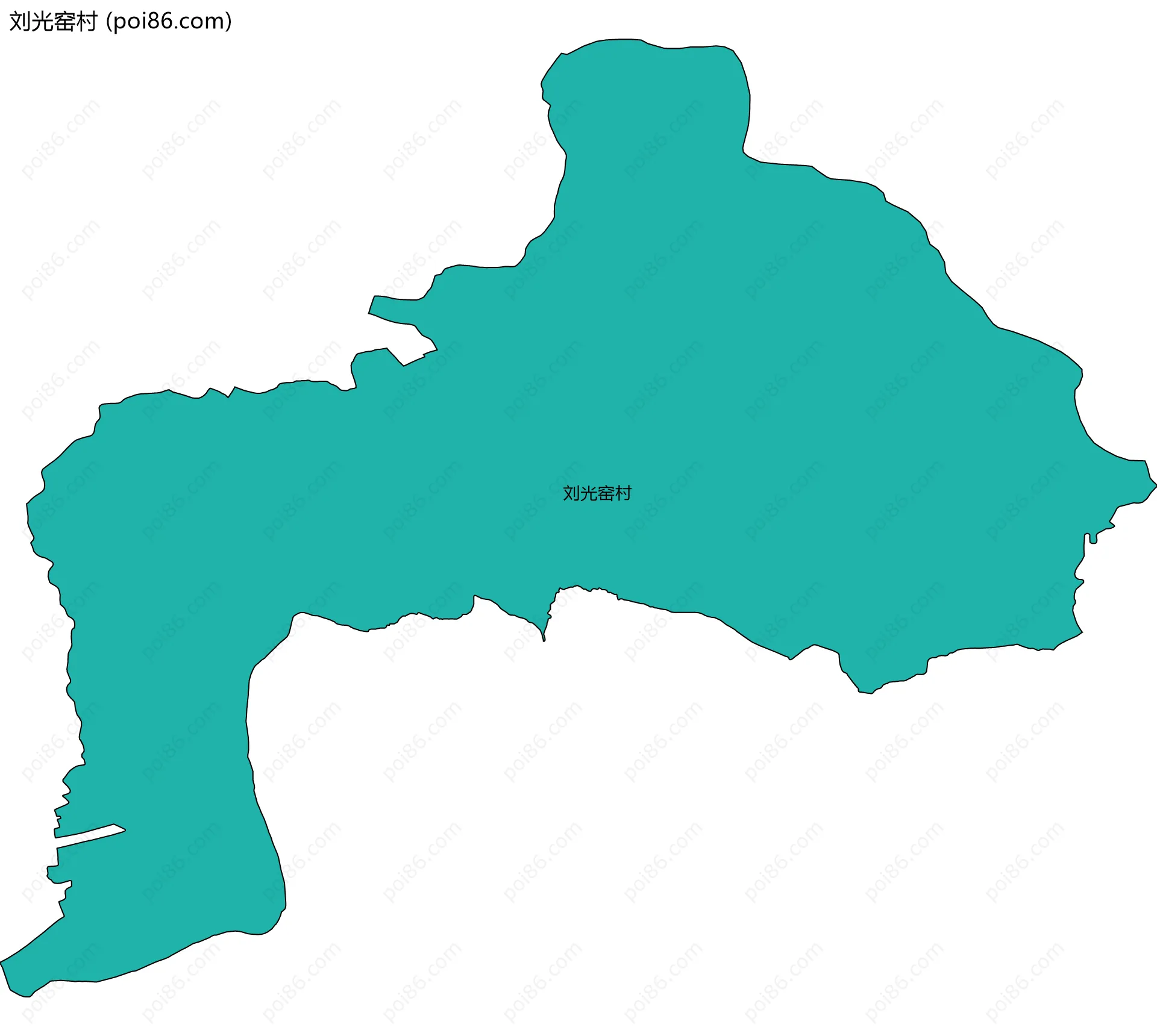 刘光窑村边界地图