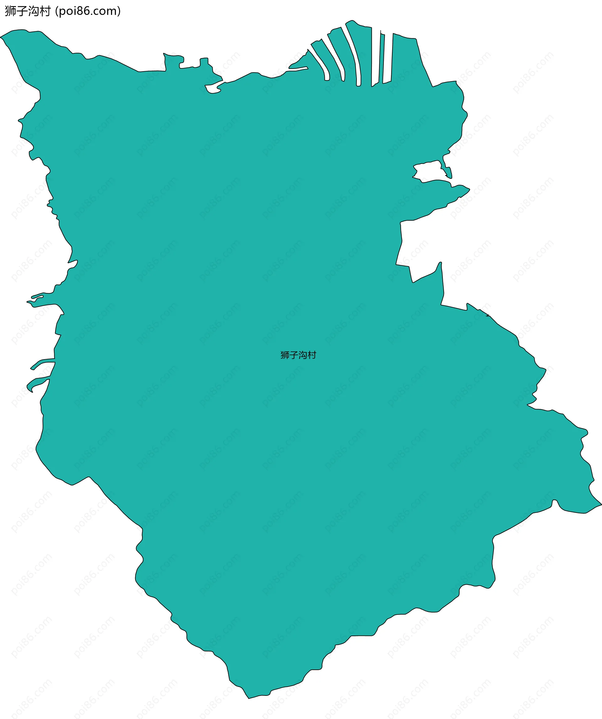 狮子沟村边界地图