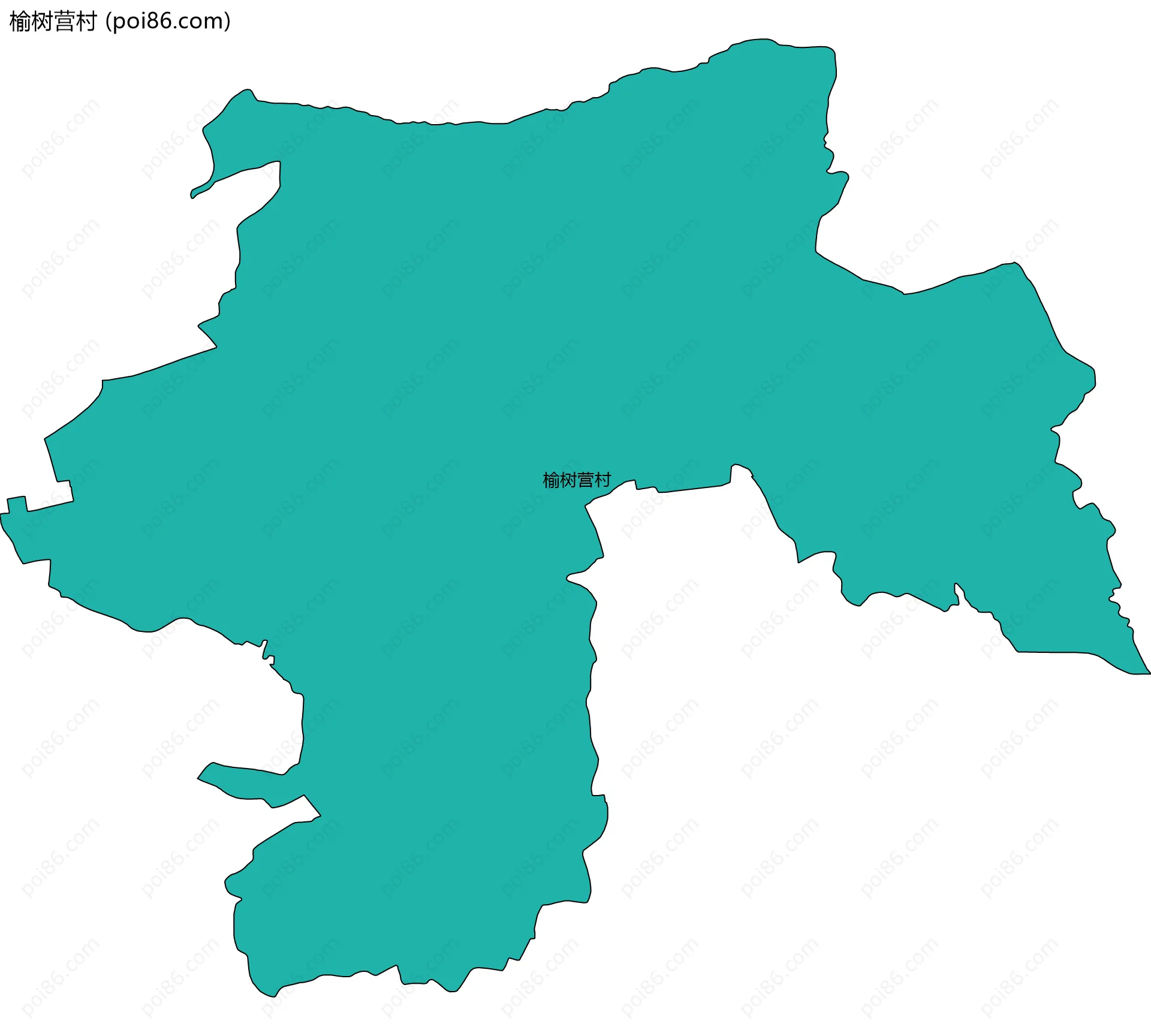 榆树营村边界地图