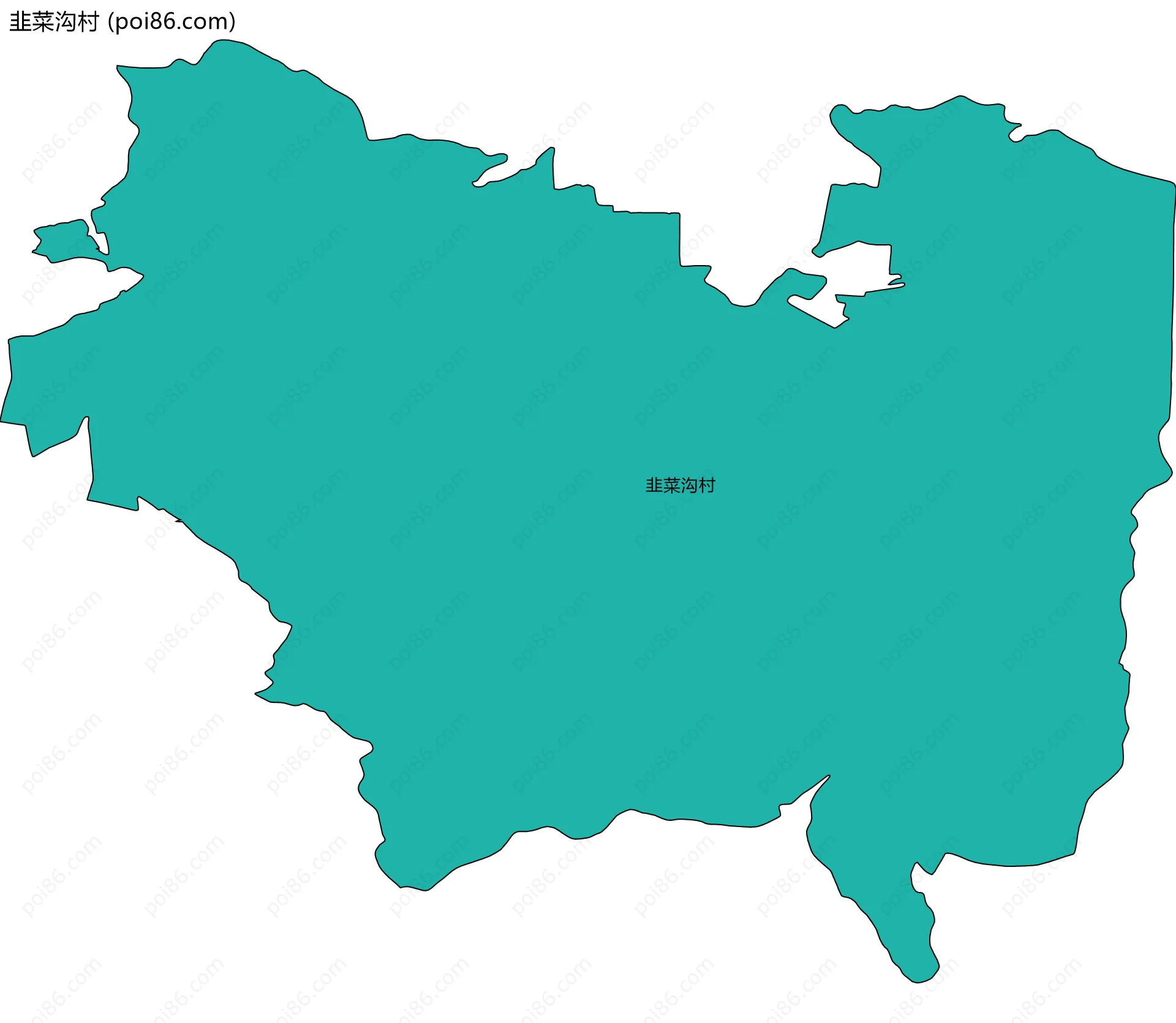 韭菜沟村边界地图