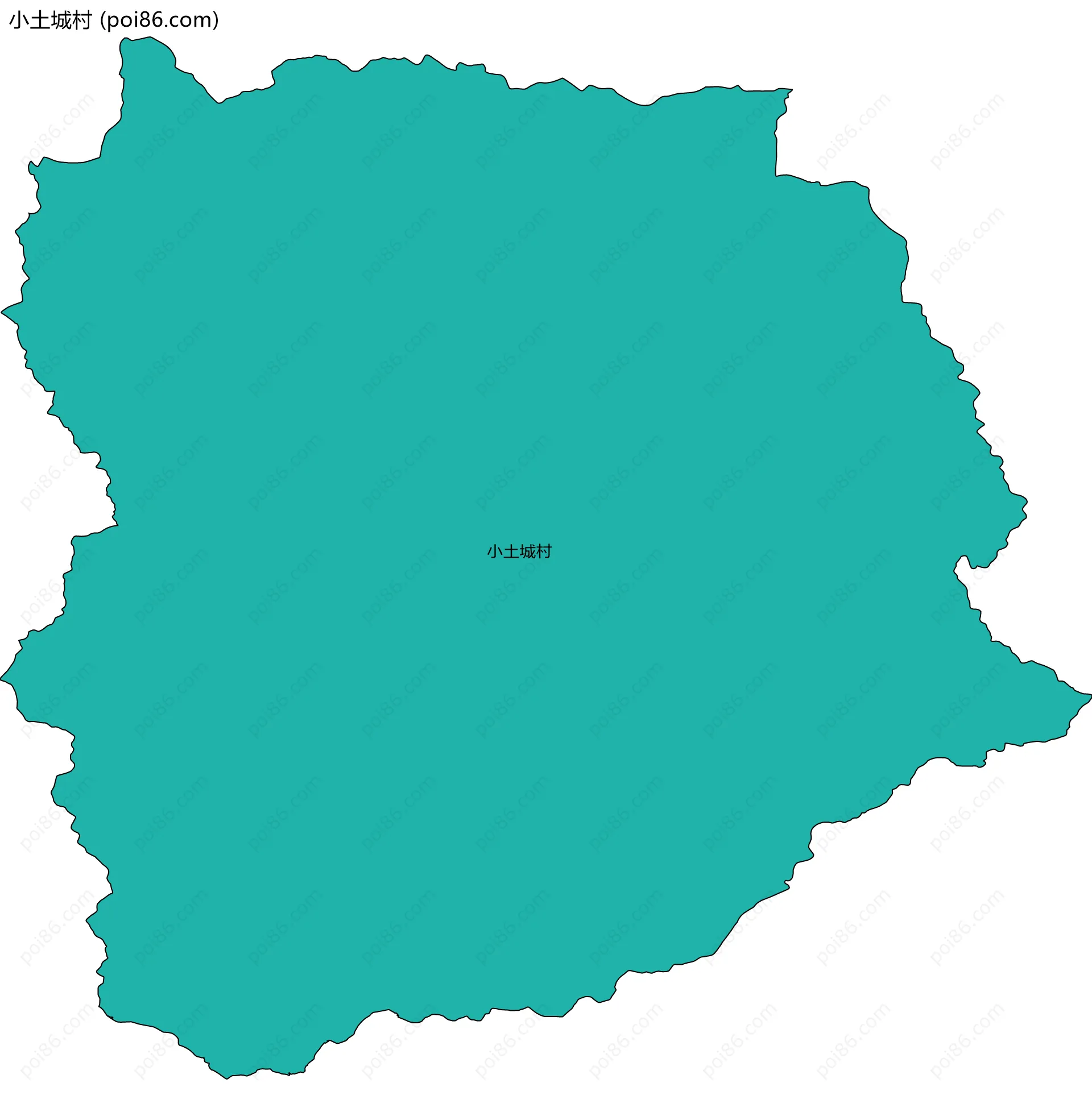 小土城村边界地图