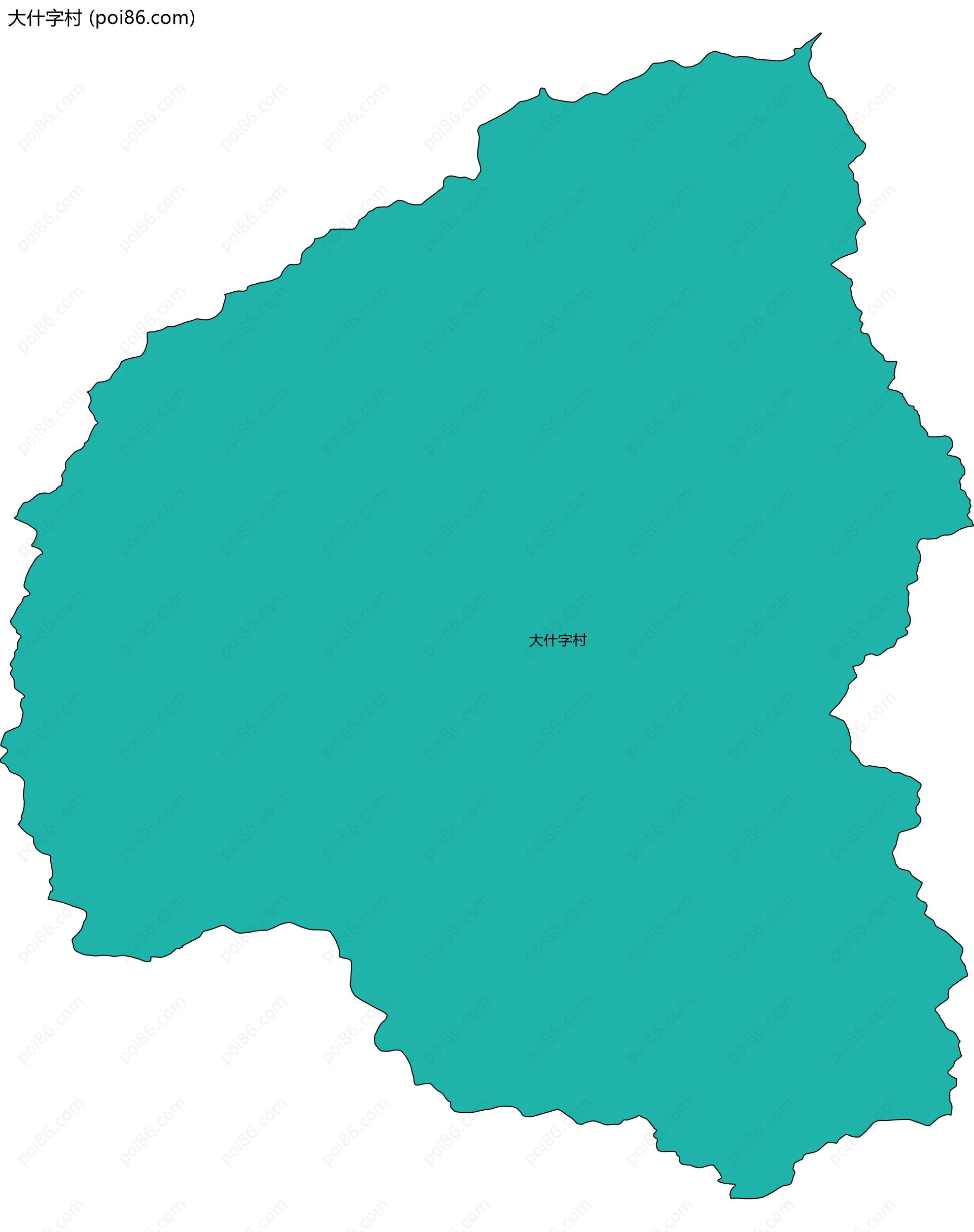 大什字村边界地图