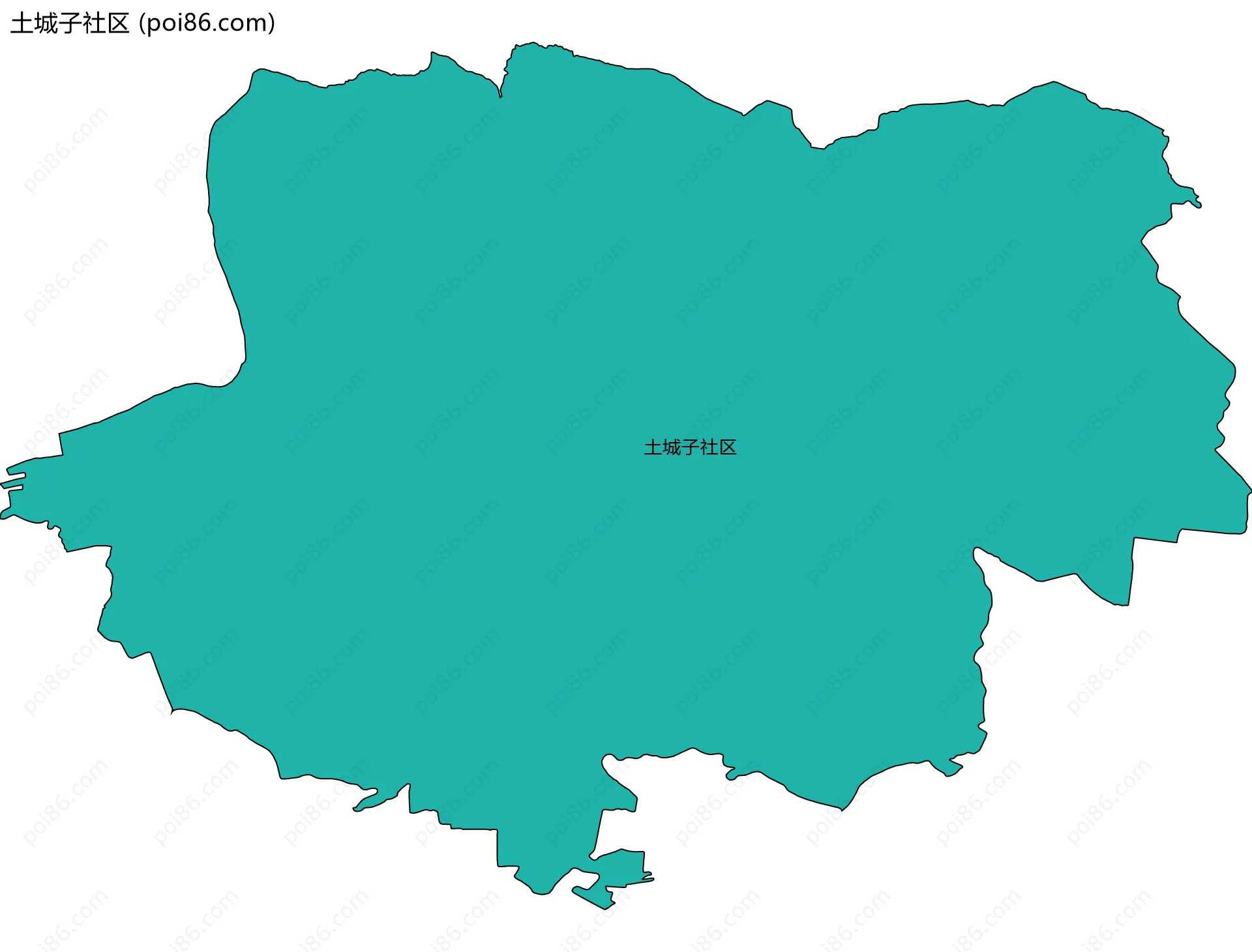 土城子社区边界地图