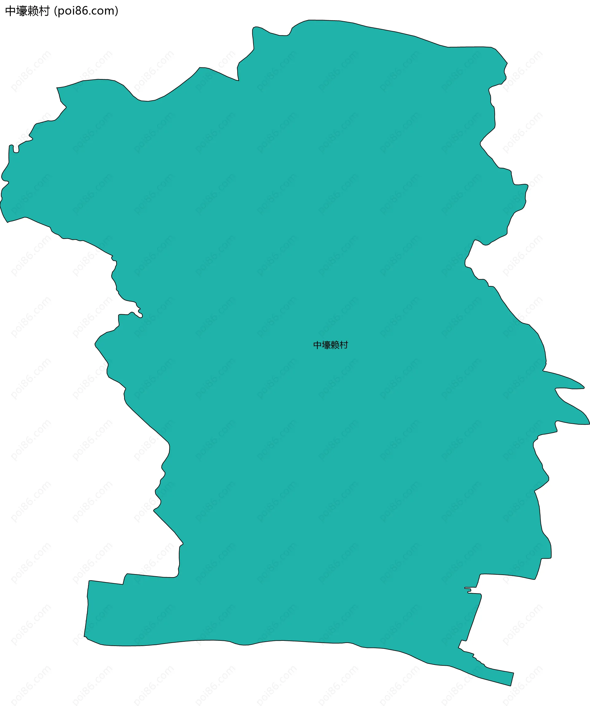 中壕赖村边界地图