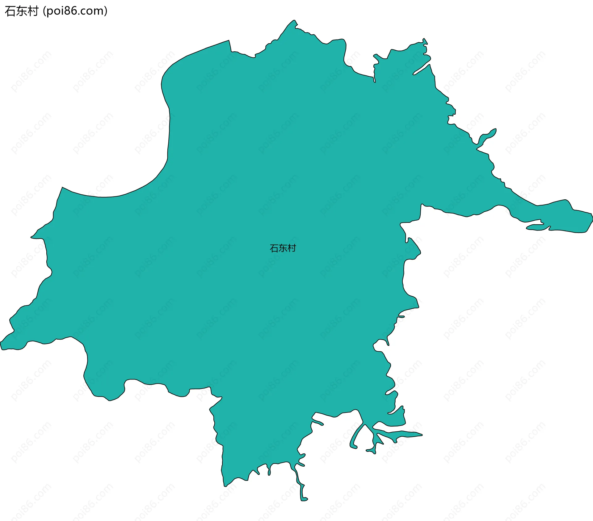 石东村边界地图