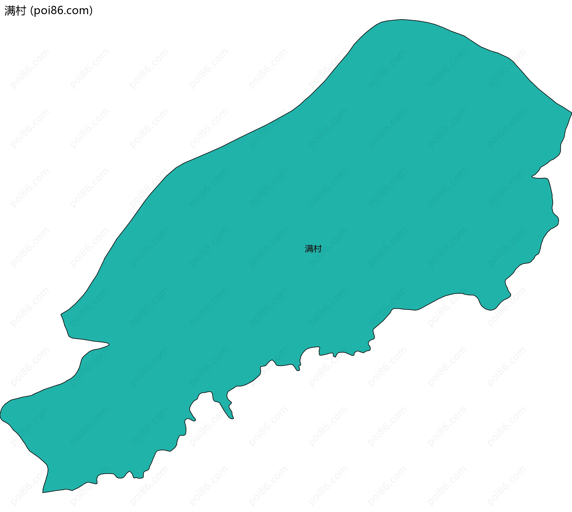 满村边界地图