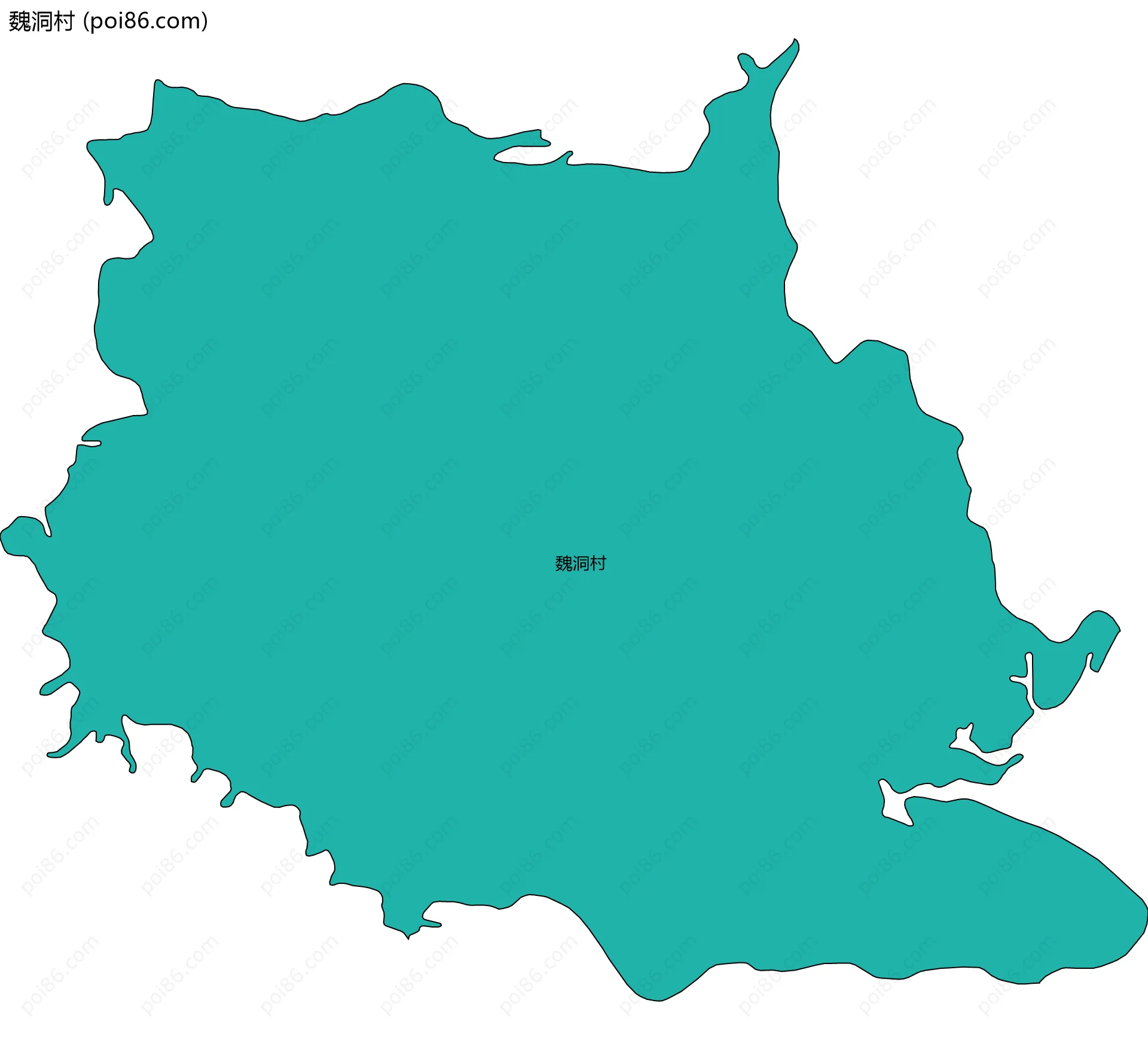 魏洞村边界地图