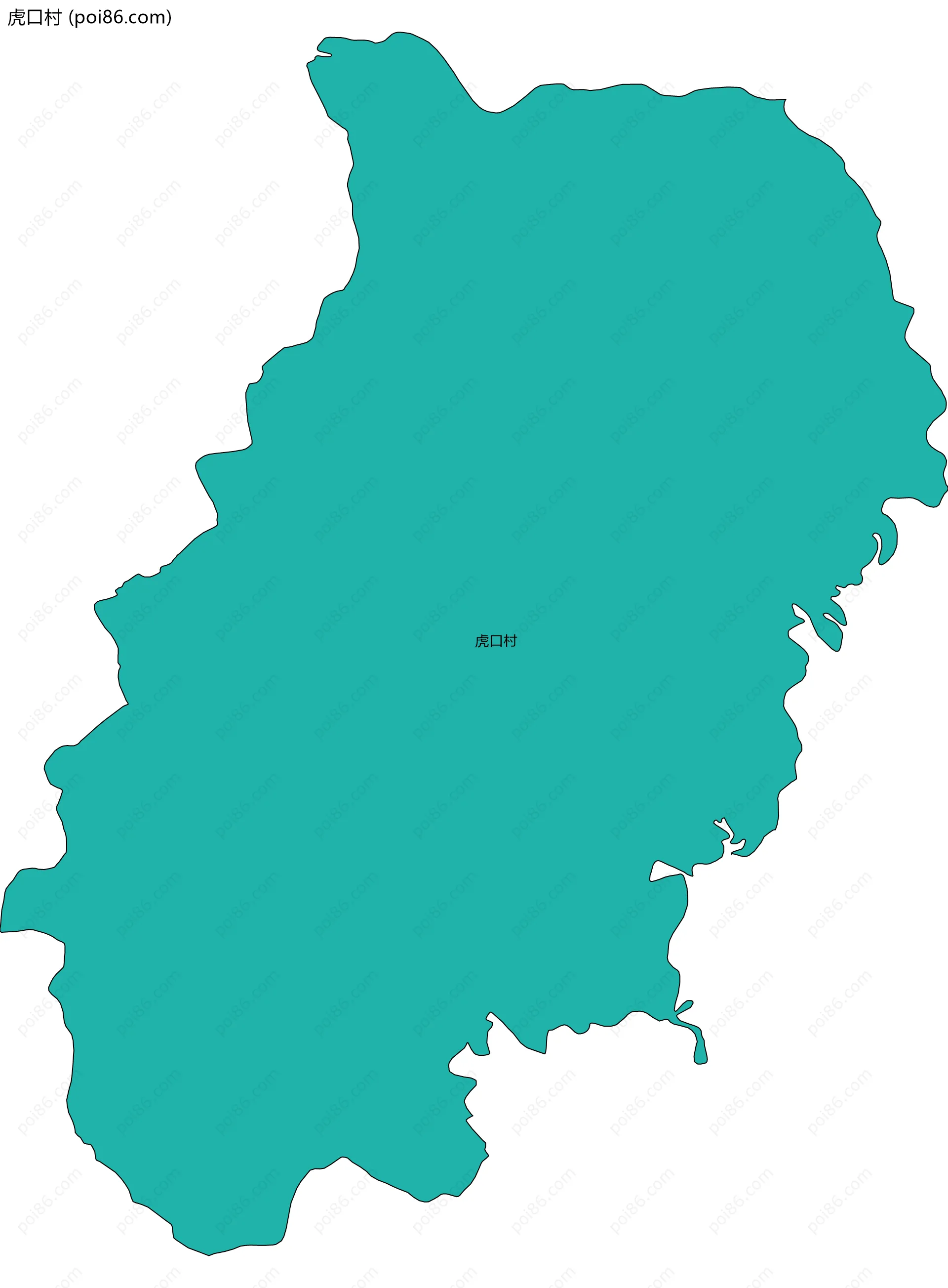 虎口村边界地图