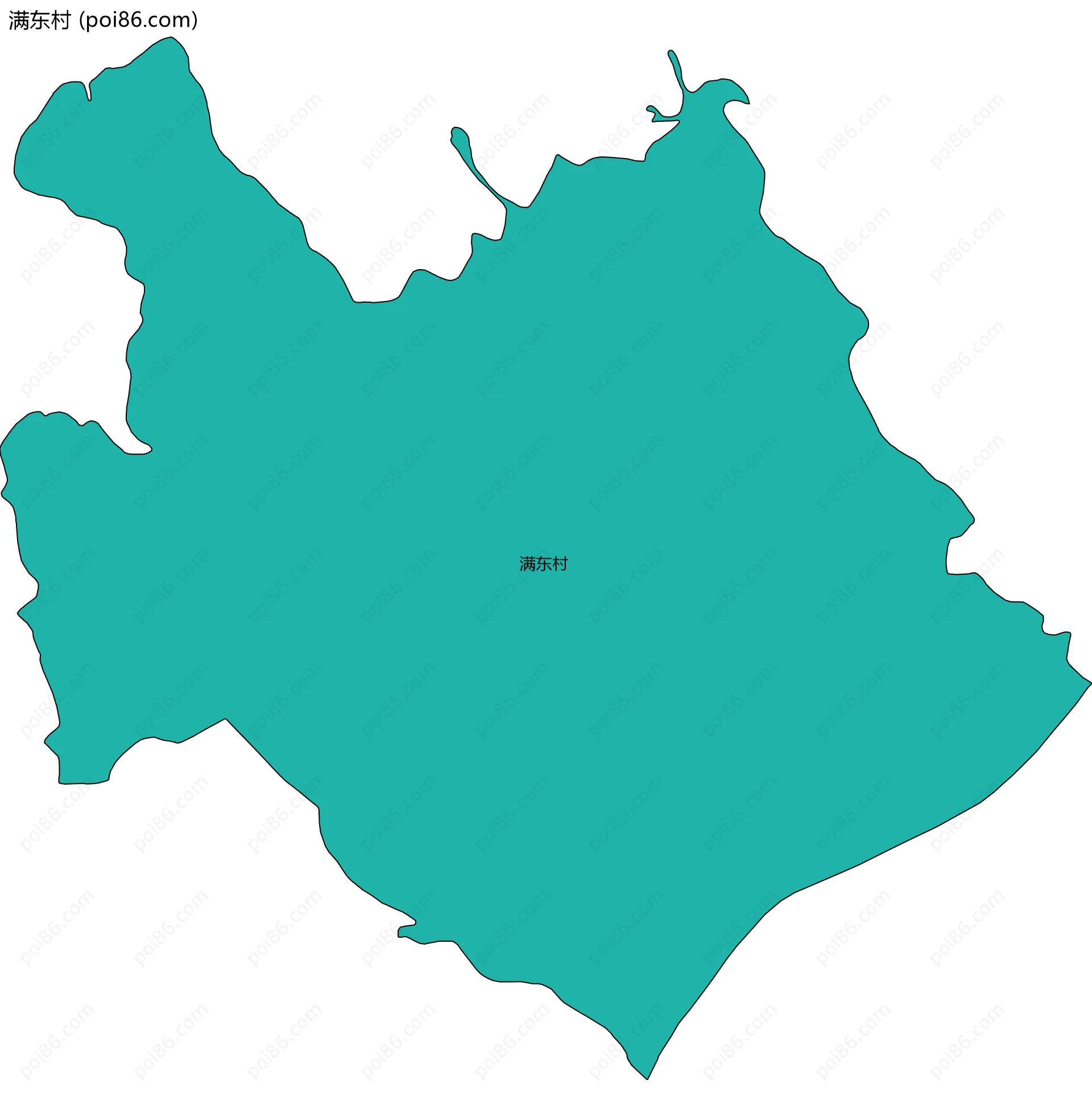 满东村边界地图